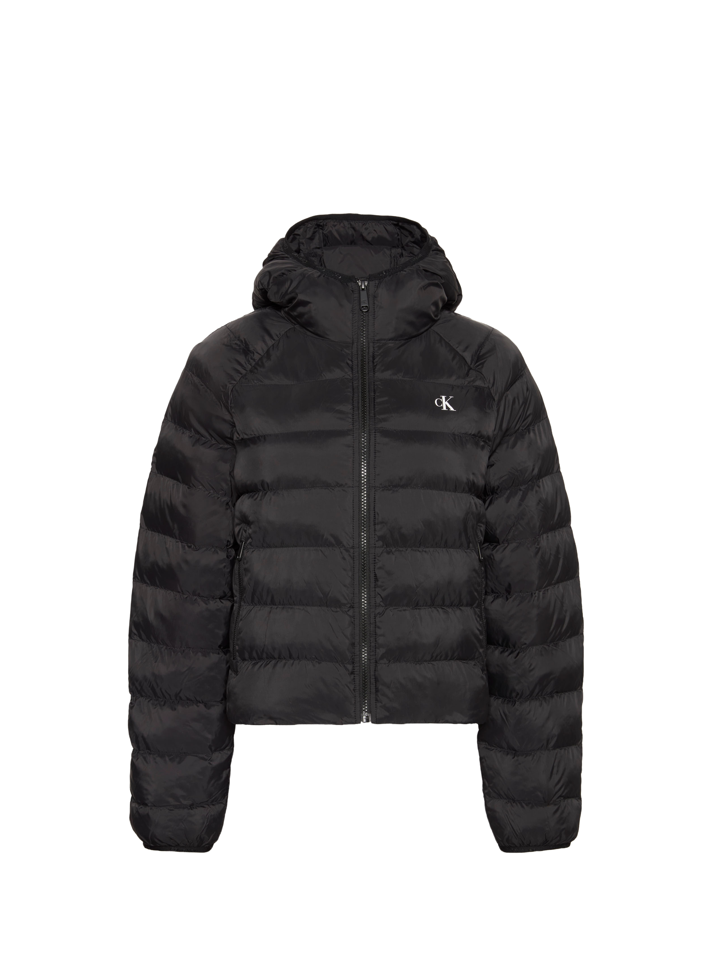 Doudoune courte à capuche CALVIN KLEIN Noir