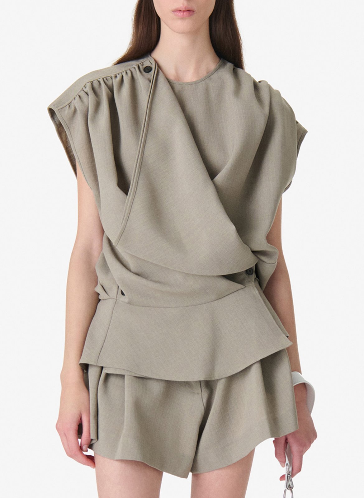 Top ample col rond scilla IRO Vert