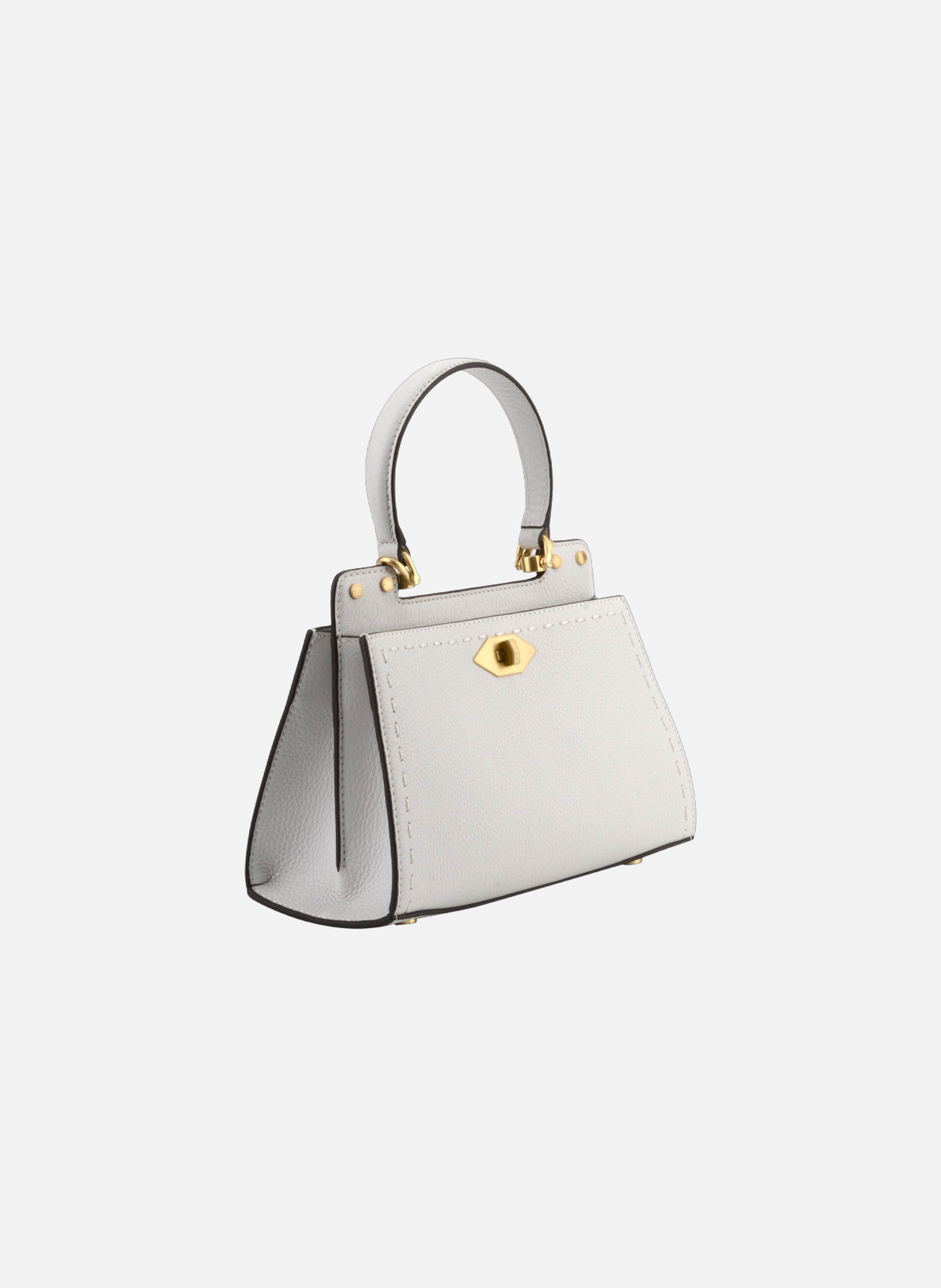 Trianon | sac à main pm en cuir de vachette POURCHET Blanc