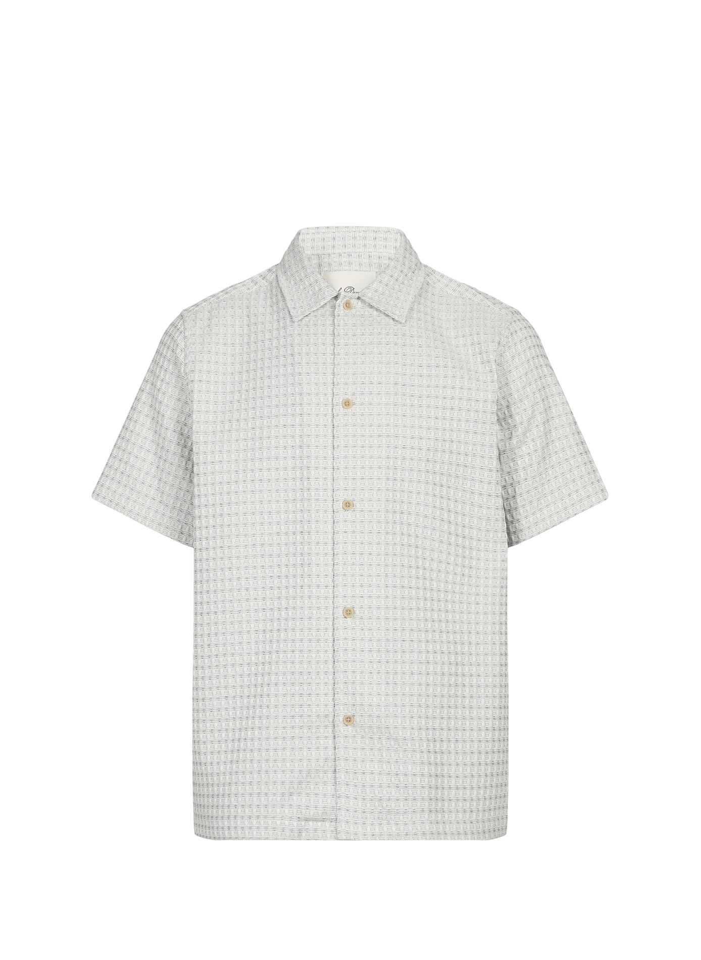 Straight jacquard cotton shirt LES DEUX White