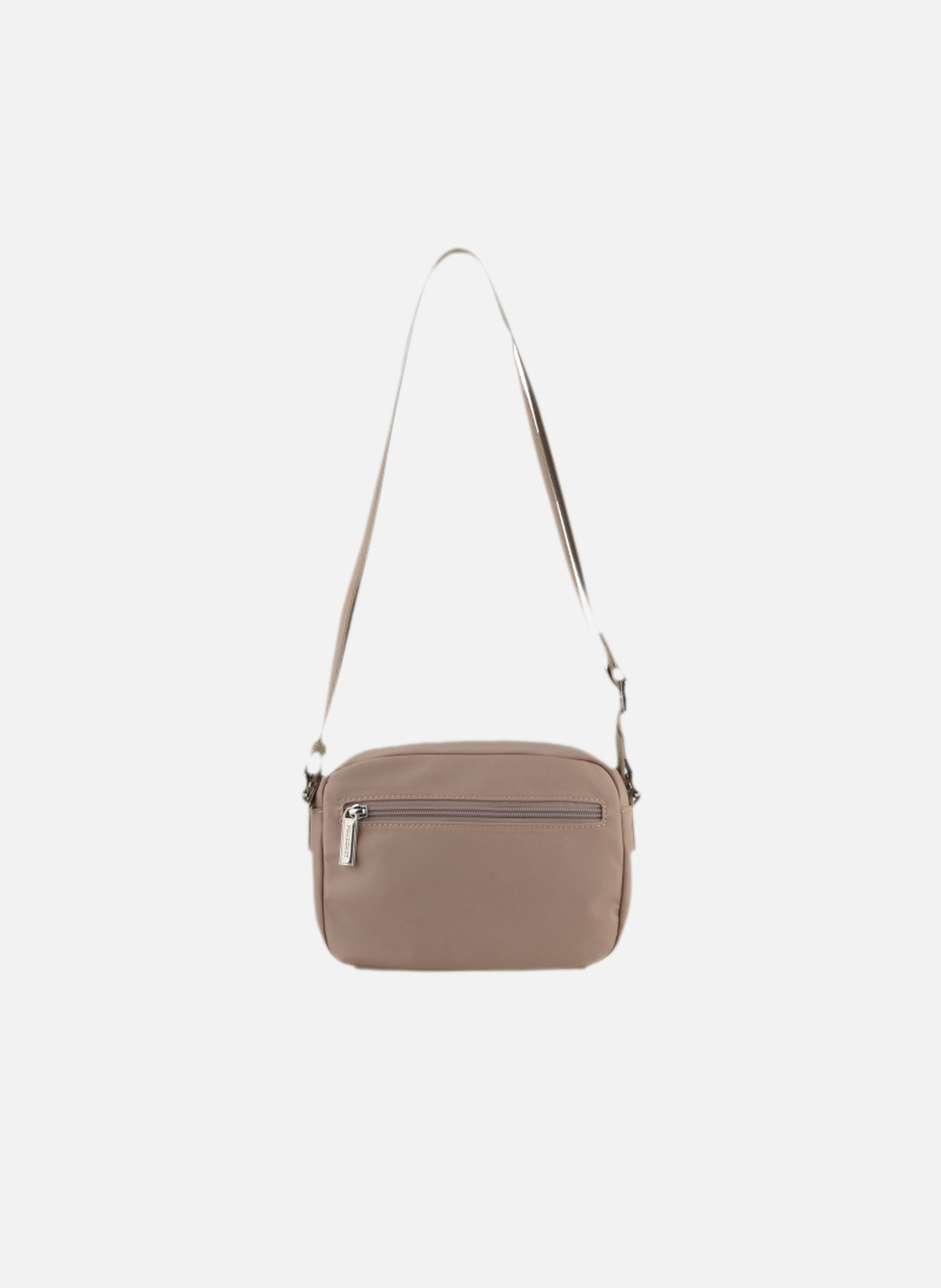 Escale | sac porté travers en toile garnie cuir POURCHET Marron