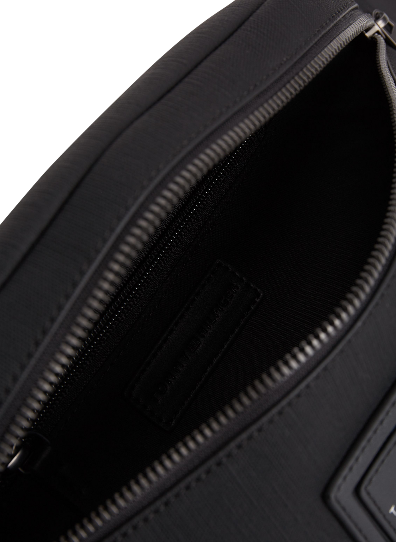 Textured waist bag with embroidered logo TOMMY HILFIGER Black