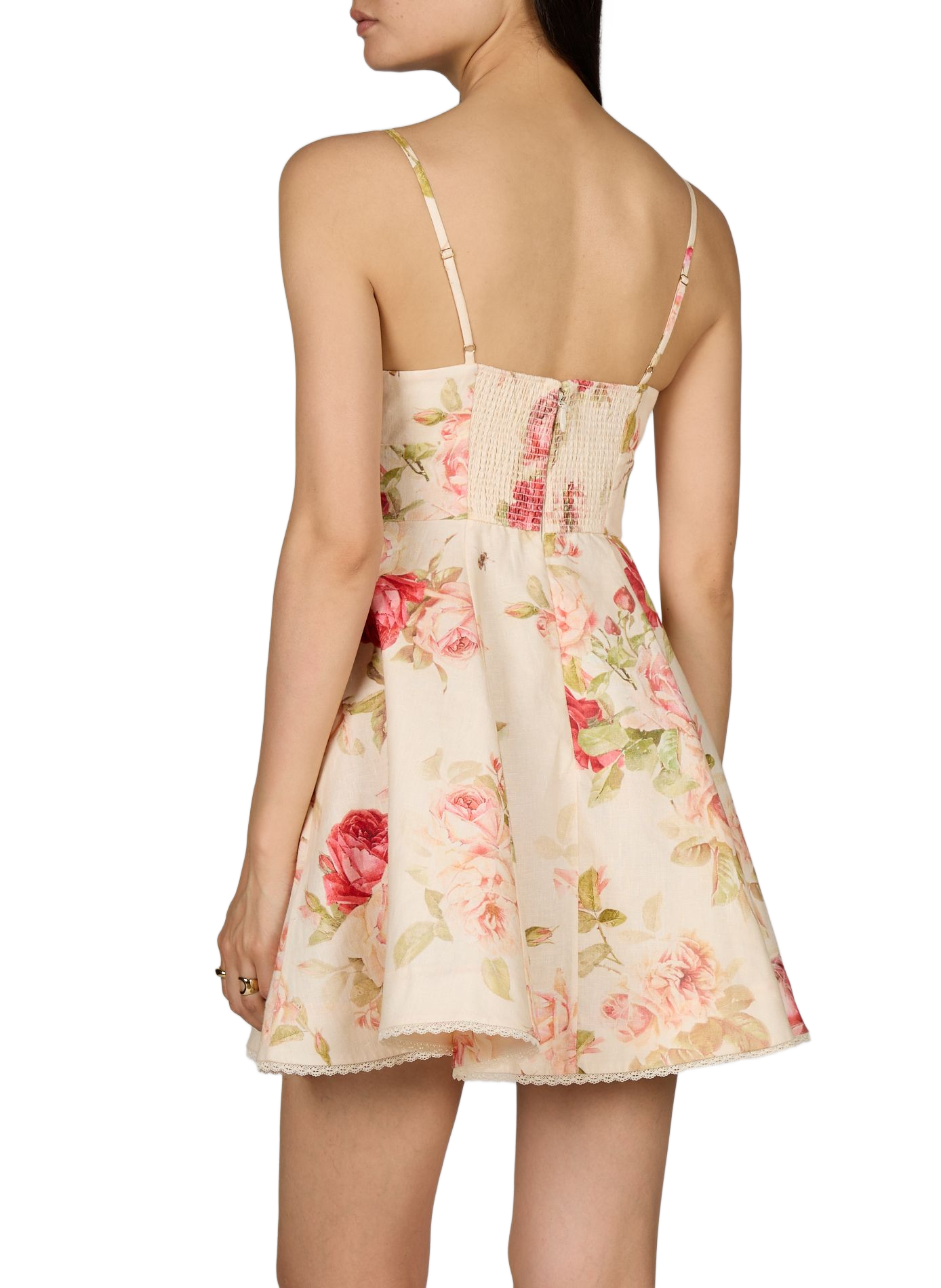 Short dress with floral print ZIMMERMANN Pink
