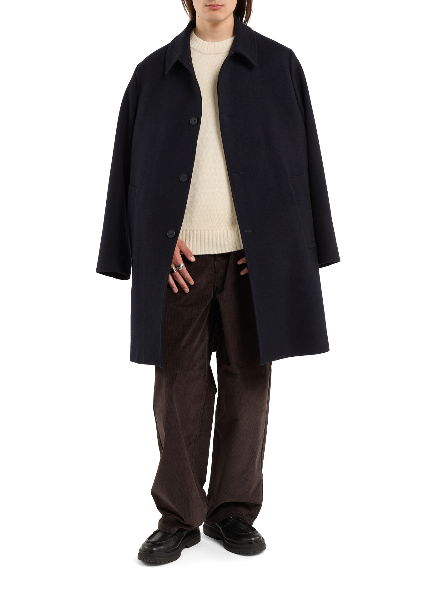 Long woolen buttoned coat SAISON 1865 Blue