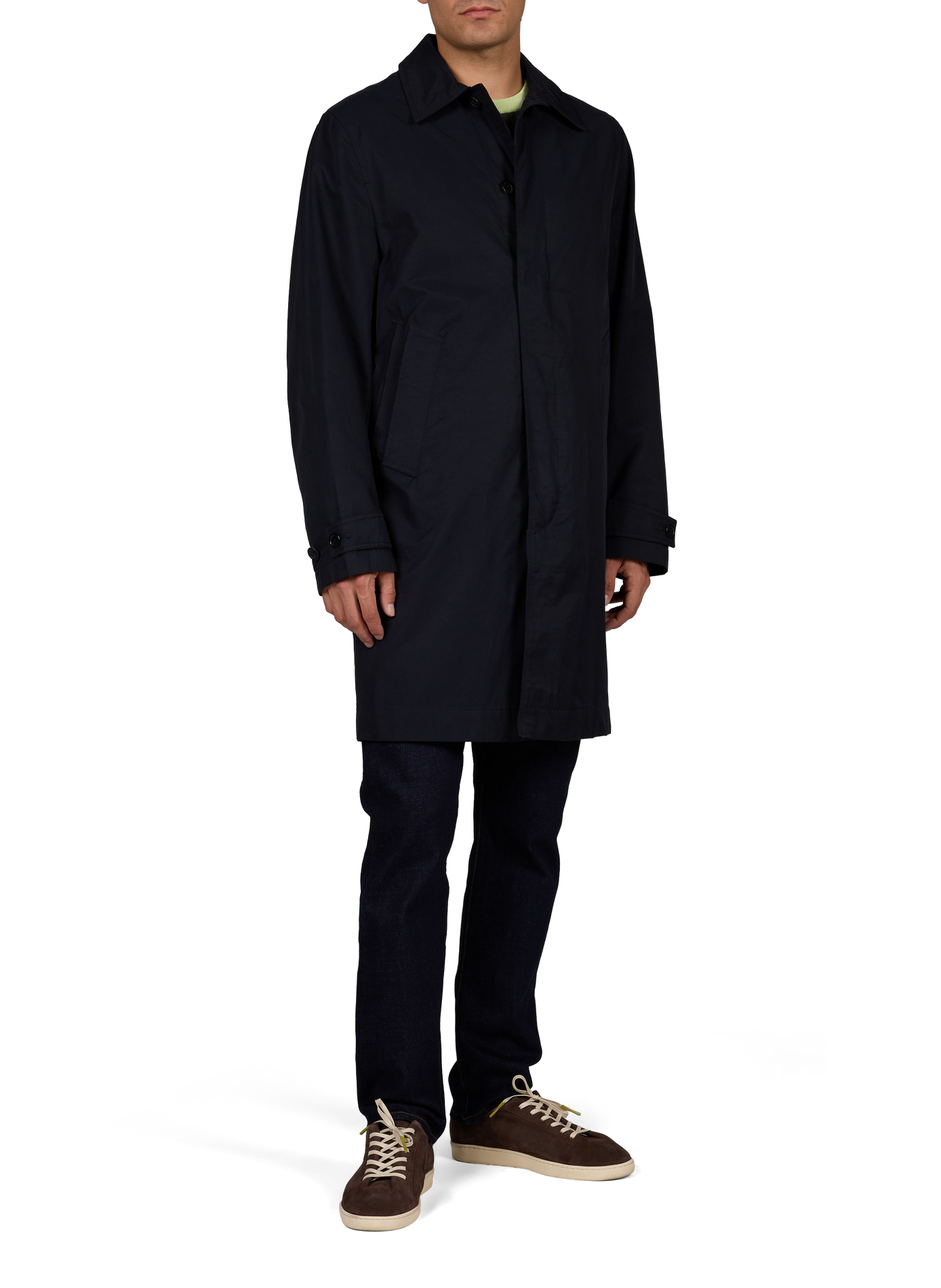 Manteau col classique en coton PAUL SMITH Bleu