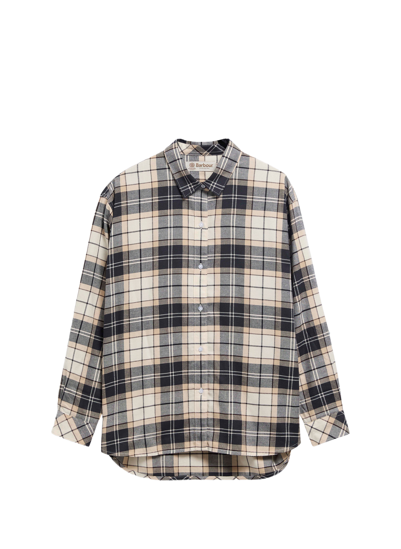 Chemise col classique manches contrastantes en coton BARBOUR Multicolour