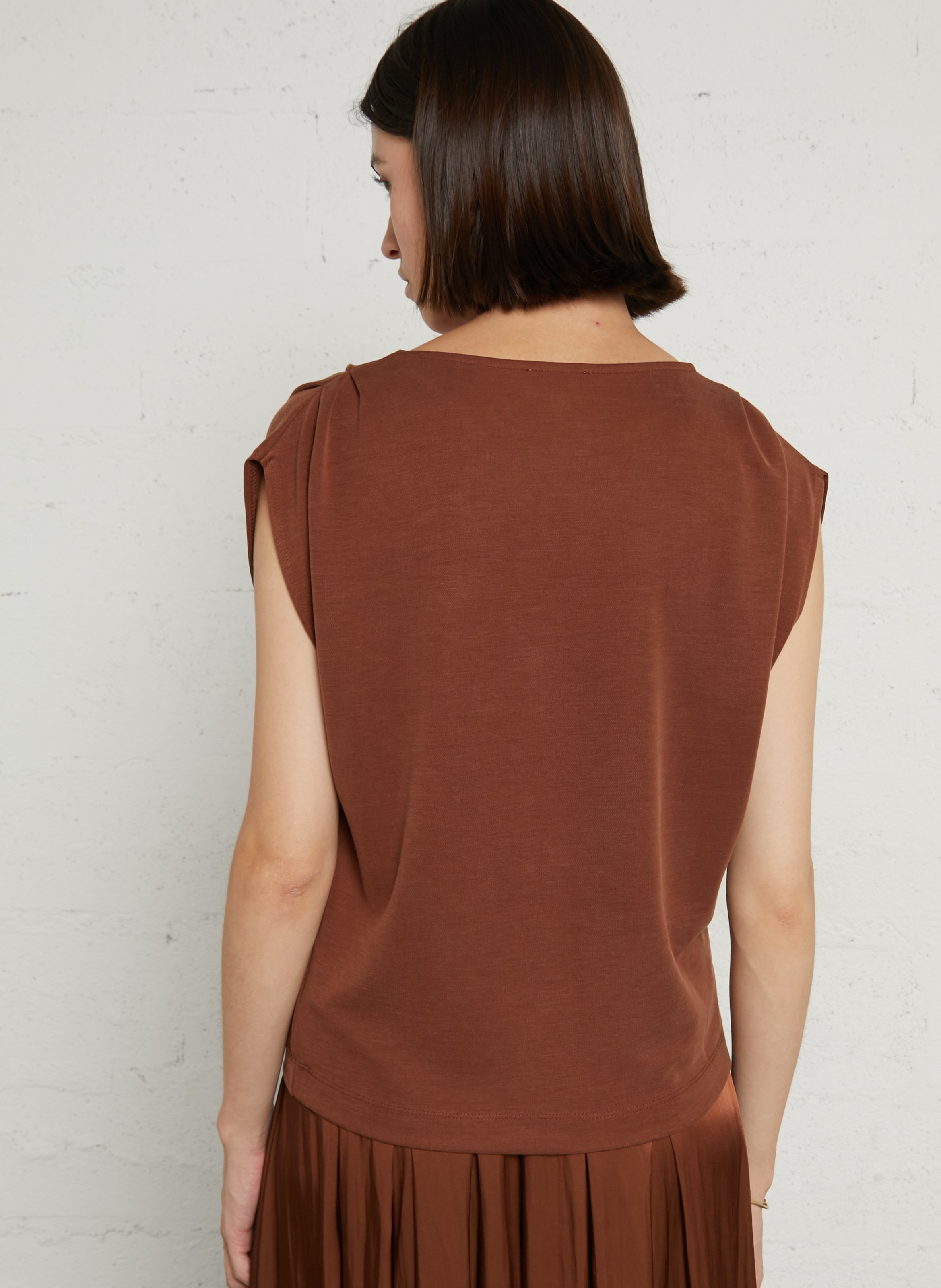 Tee-shirt col rond tiphaine MAISON 123 Beige