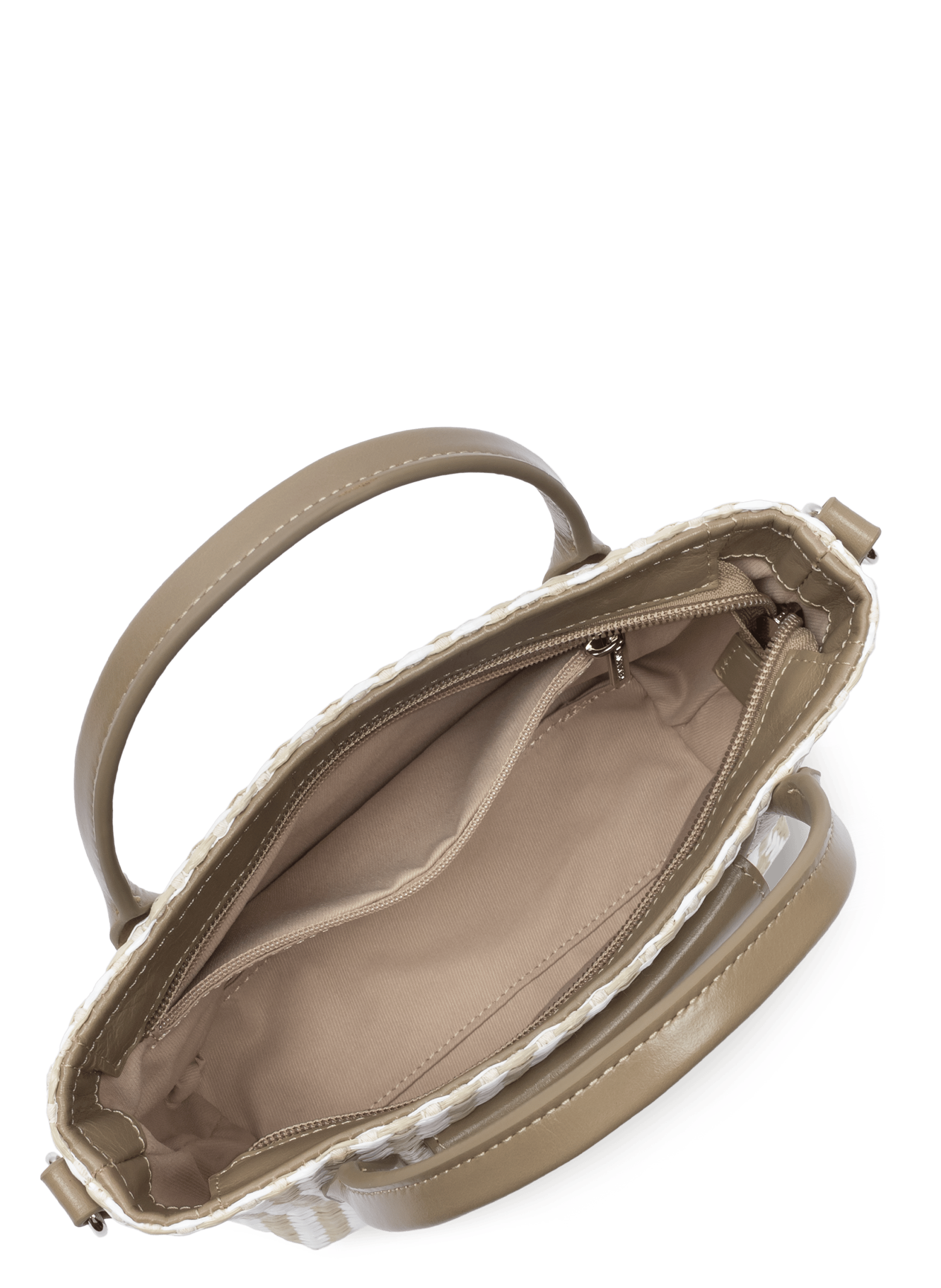 Kleine handtas - maritieme rieten tas LANCASTER Beige