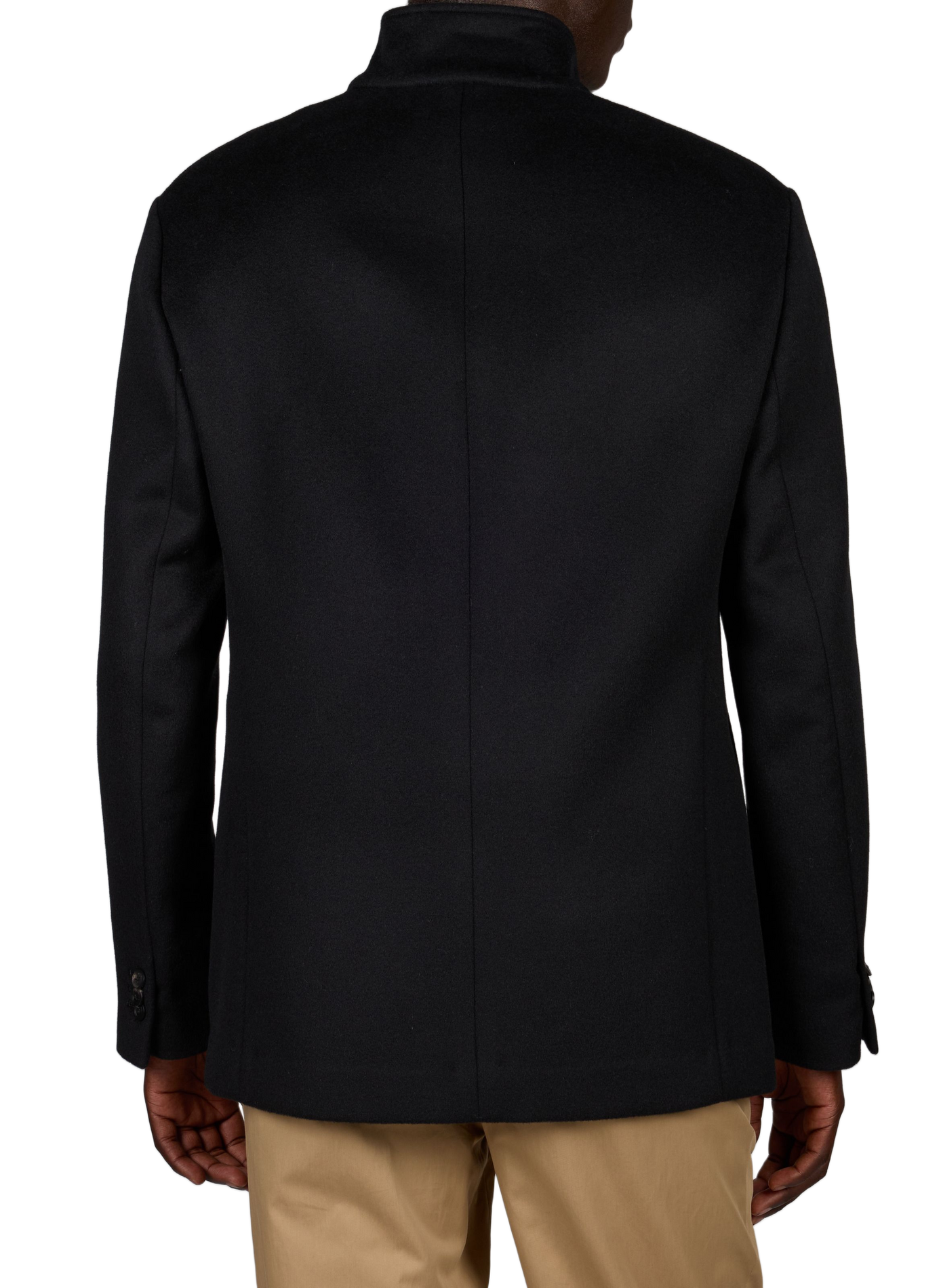 Wool and cashmere tailored collar jacket EMPORIO ARMANI Black