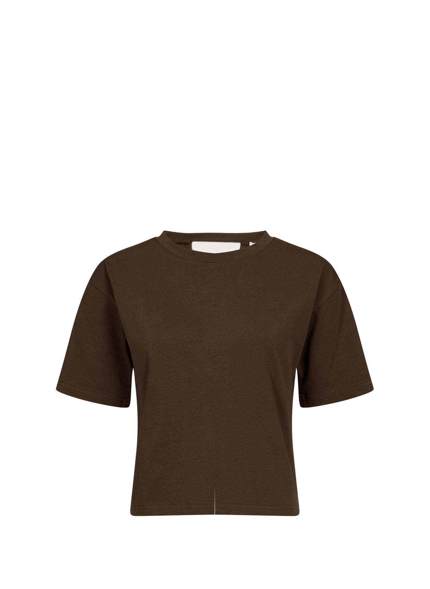 Round neck cotton top SUNCOO Khaki