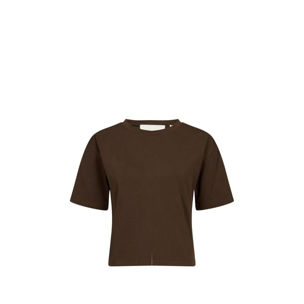 Top droit col rond en coton Top droit col rond en coton