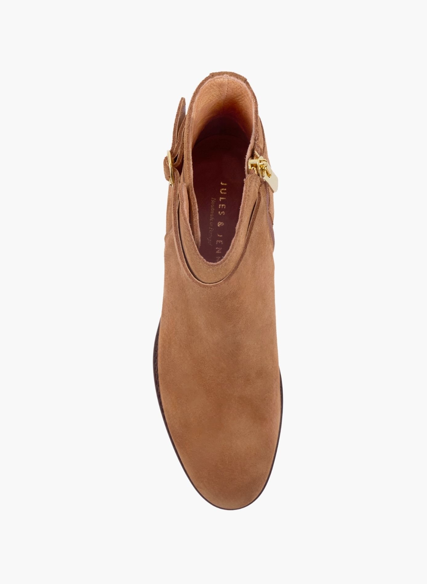 Bottines cavalières cuir daim JULES & JENN Marron