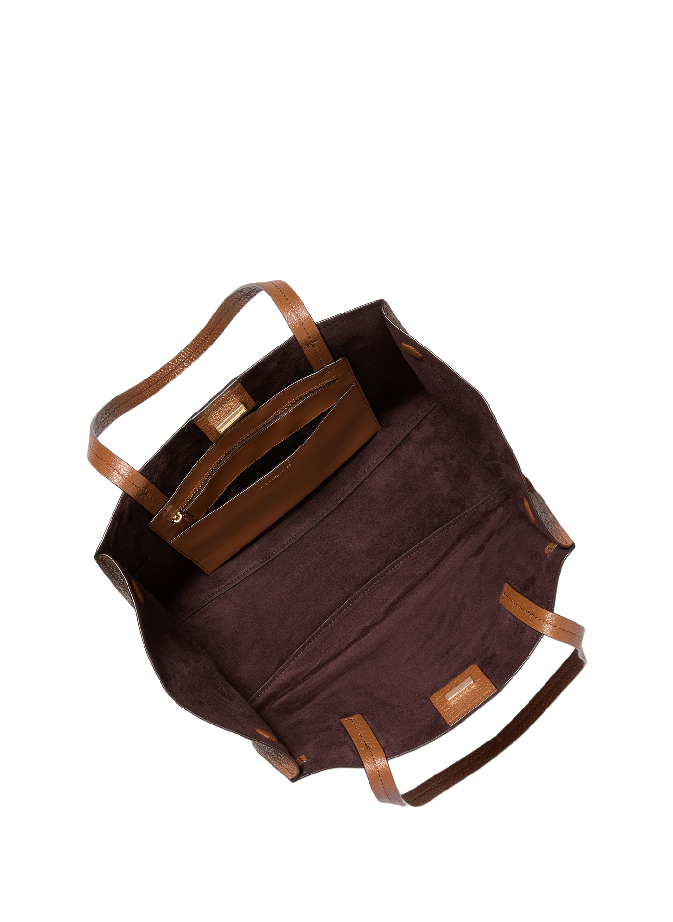 Hamilton Moderne tote bag in grained cowhide leather MICHAEL KORS Brown
