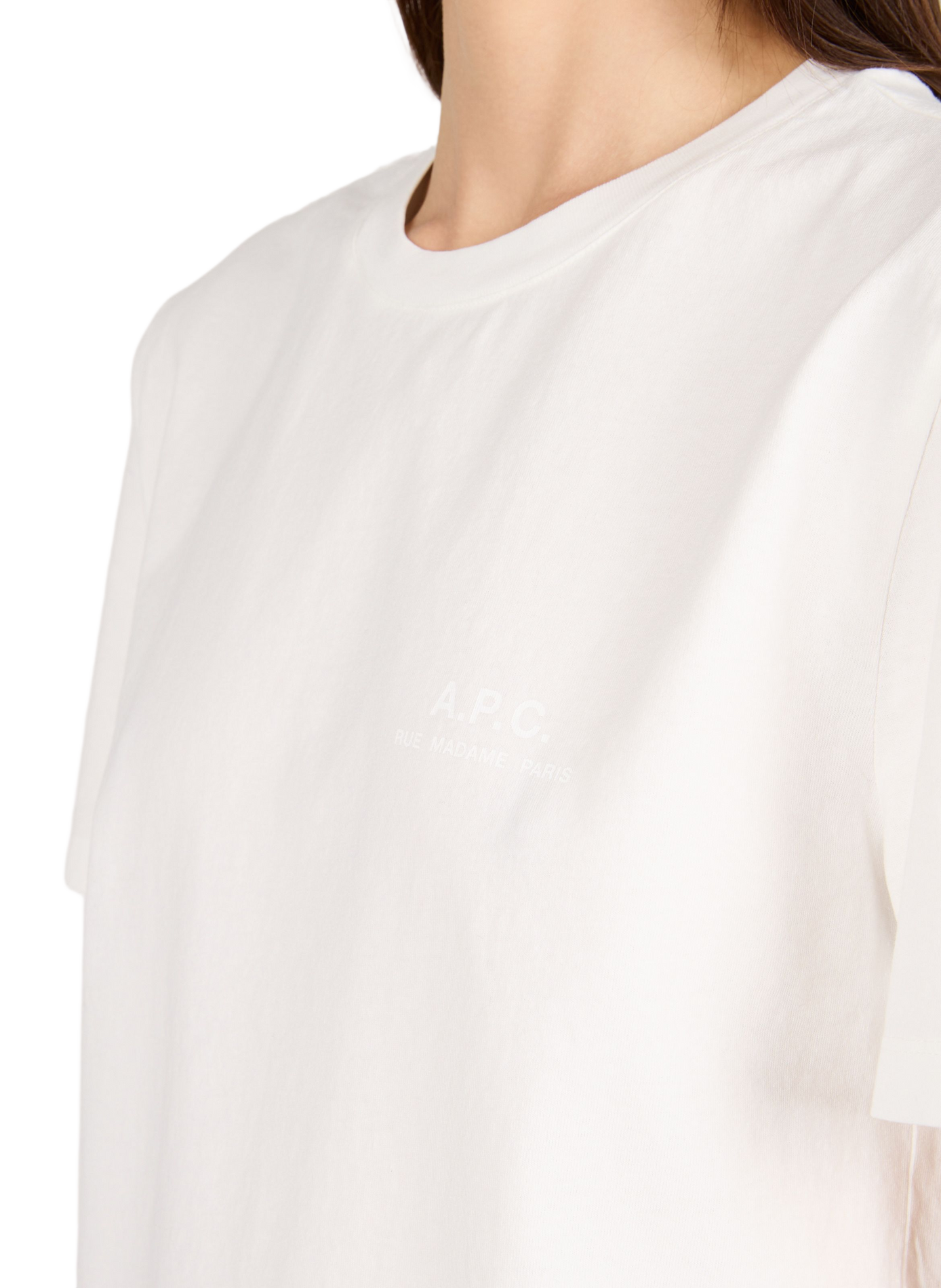 Straight fit short sleeve cotton t-shirt A.P.C. White