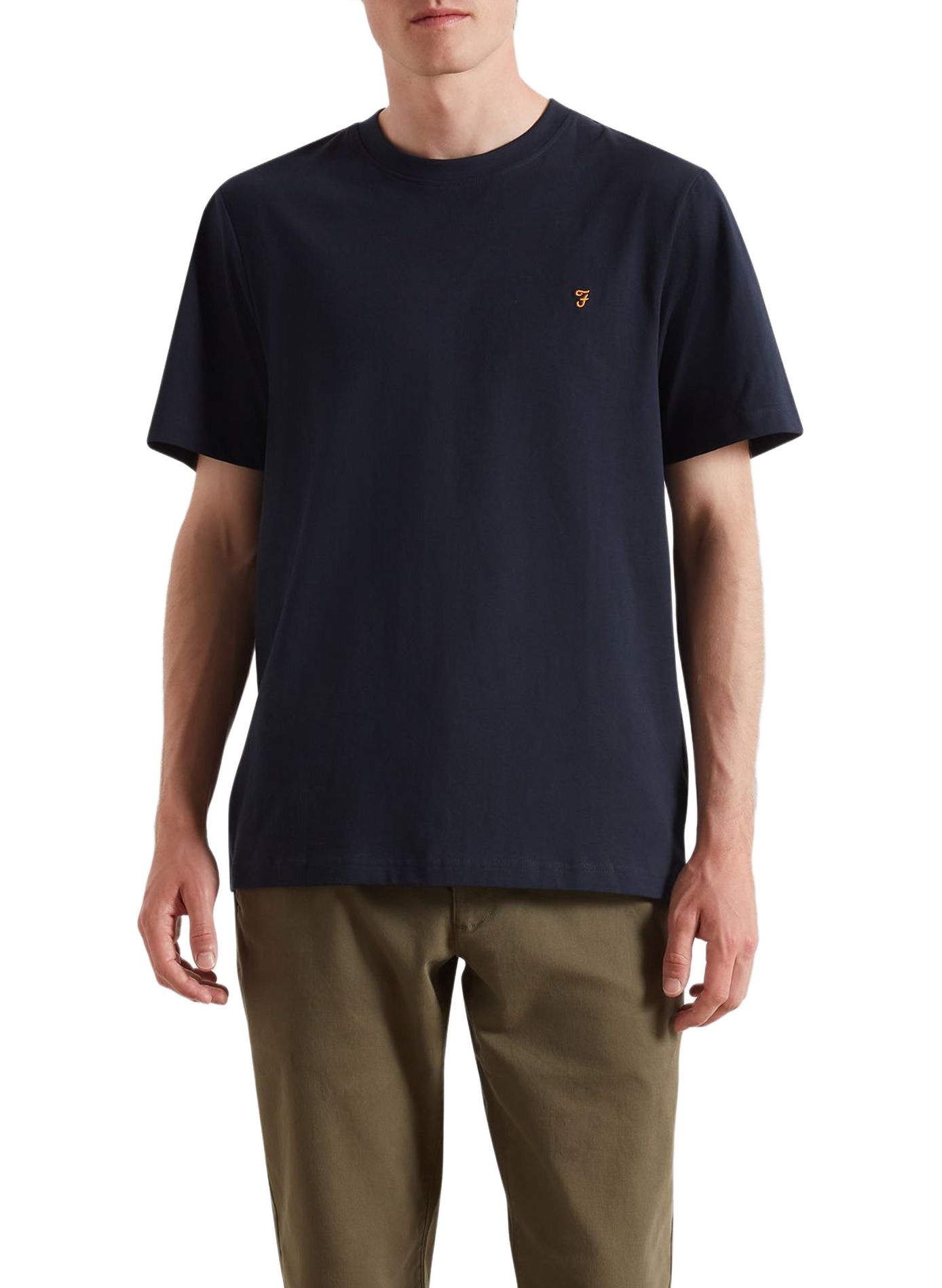 T-shirt droit à logo en coton  FARAH Blue