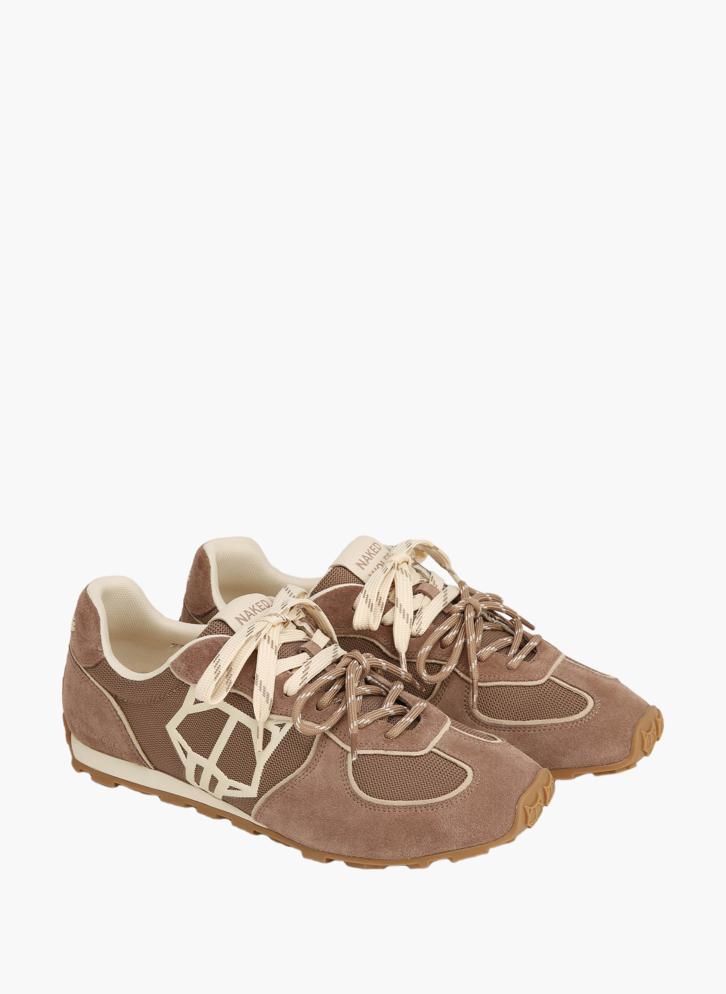 Baskets lightning en mesh NAKED WOLFE Marron