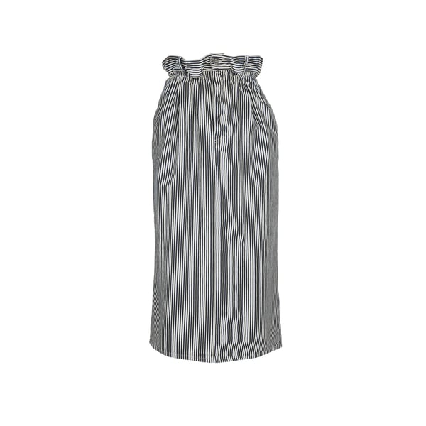 Jupe à taille haute en denim rayé