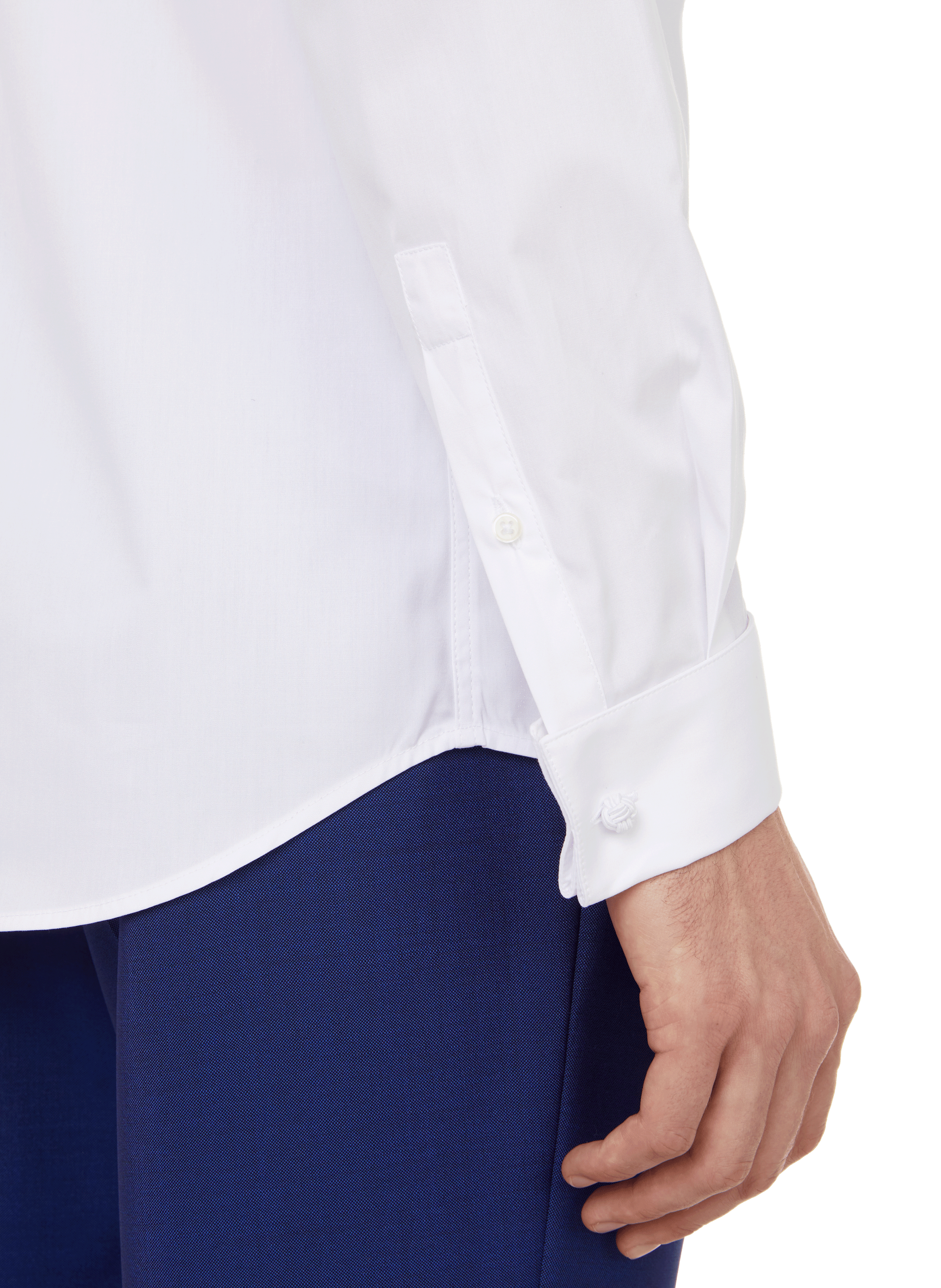 Chemise slim en popeline de coton AU PRINTEMPS PARIS Blanc