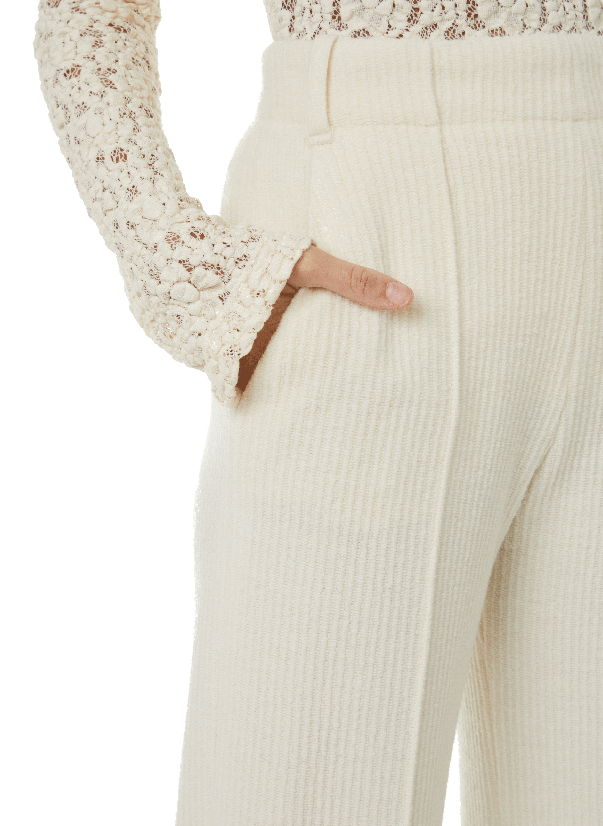 Pantalon en maille CHLOÉ Blanc