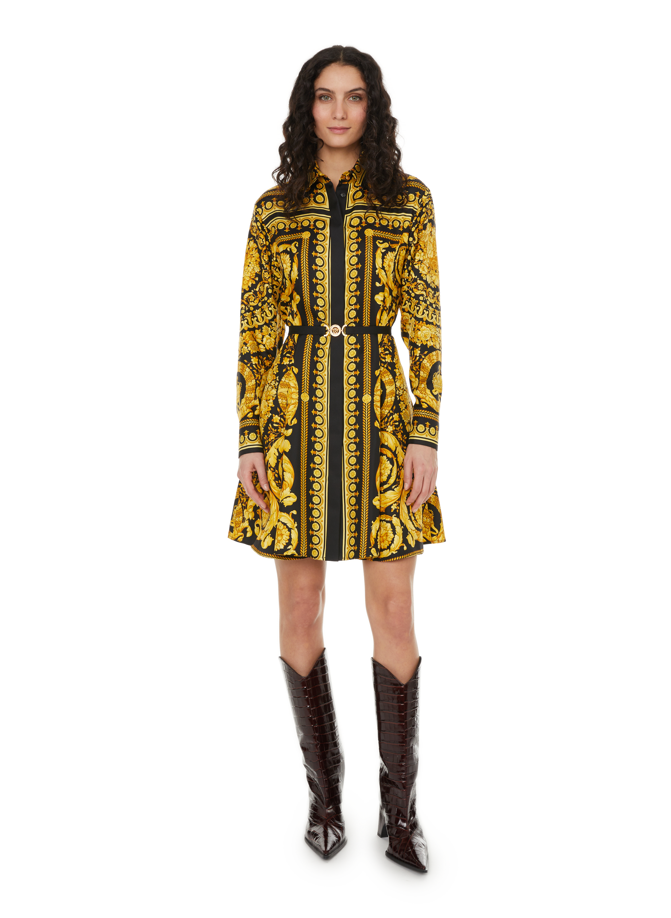 VERSACE Silk dress Multicolour