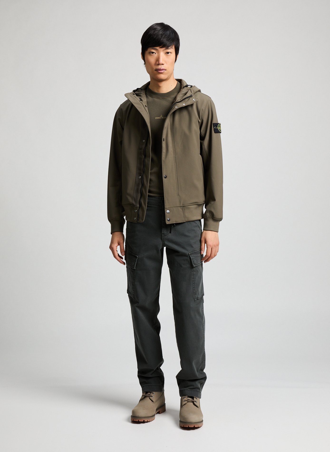 Hooded Jacket STONE ISLAND Green