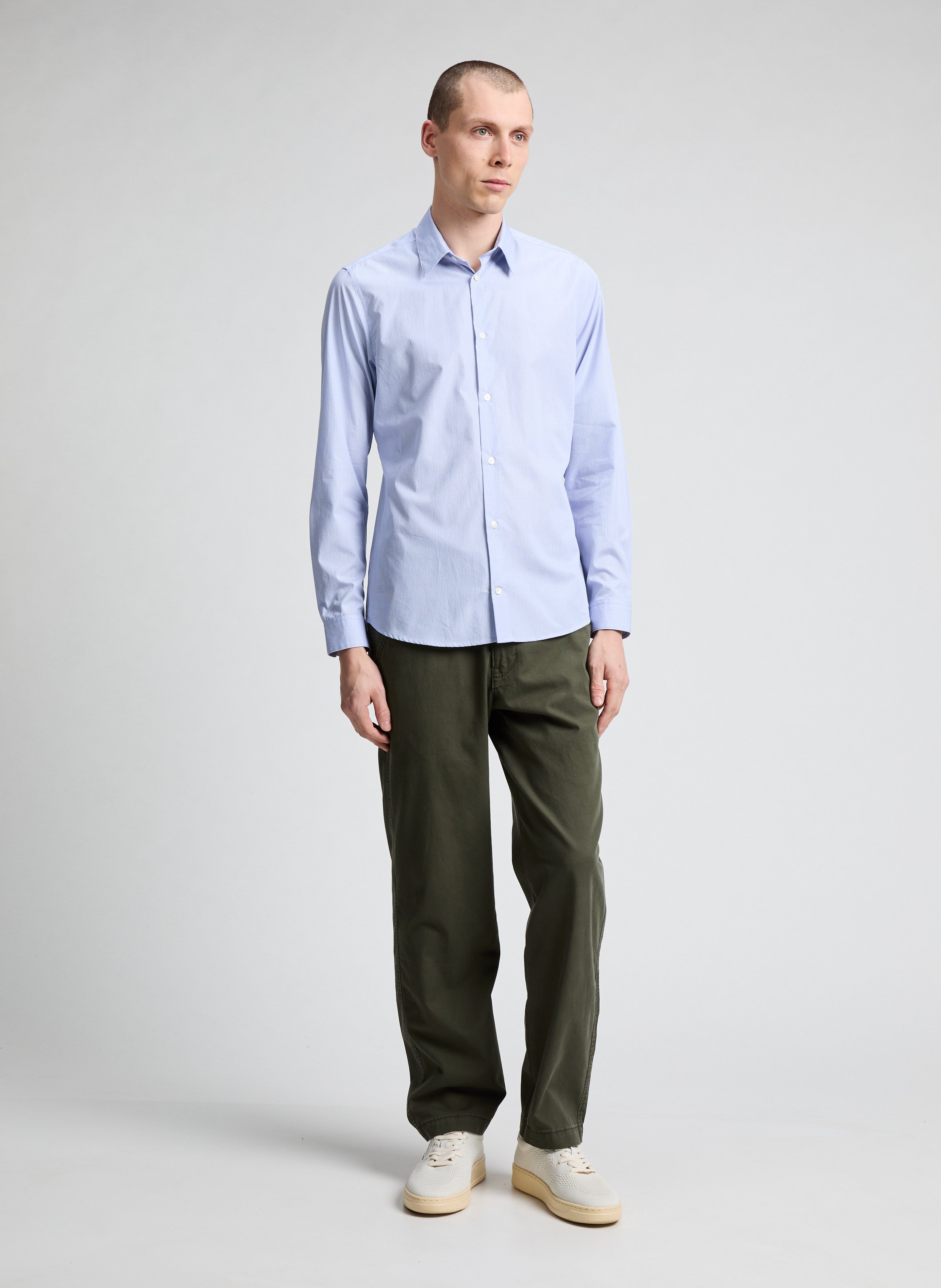 Chemise à carreaux slim AU PRINTEMPS PARIS Bleu