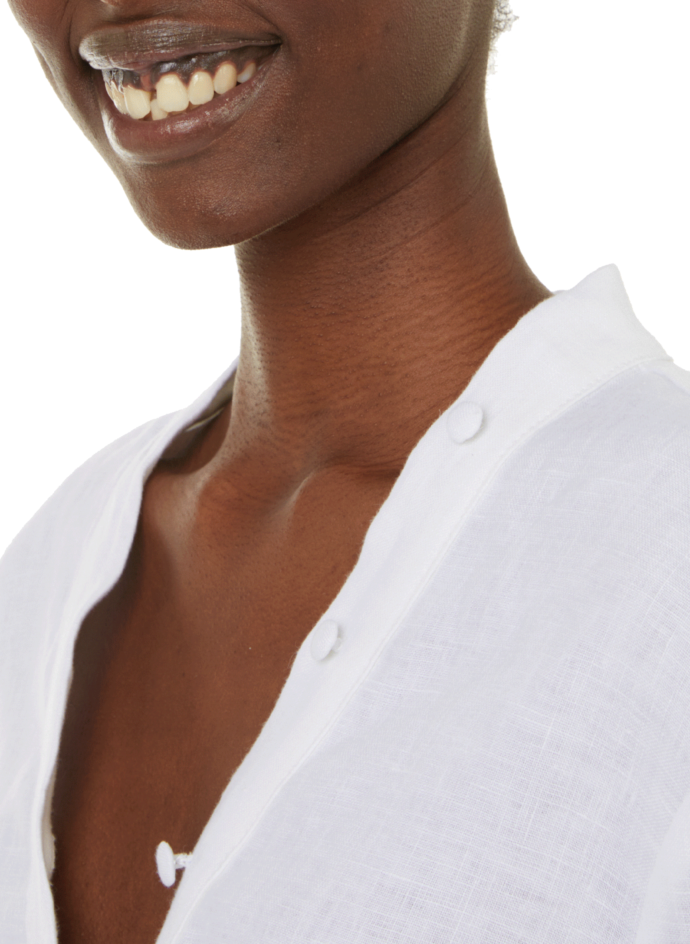 Cropped linen shirt SELMACILEK White