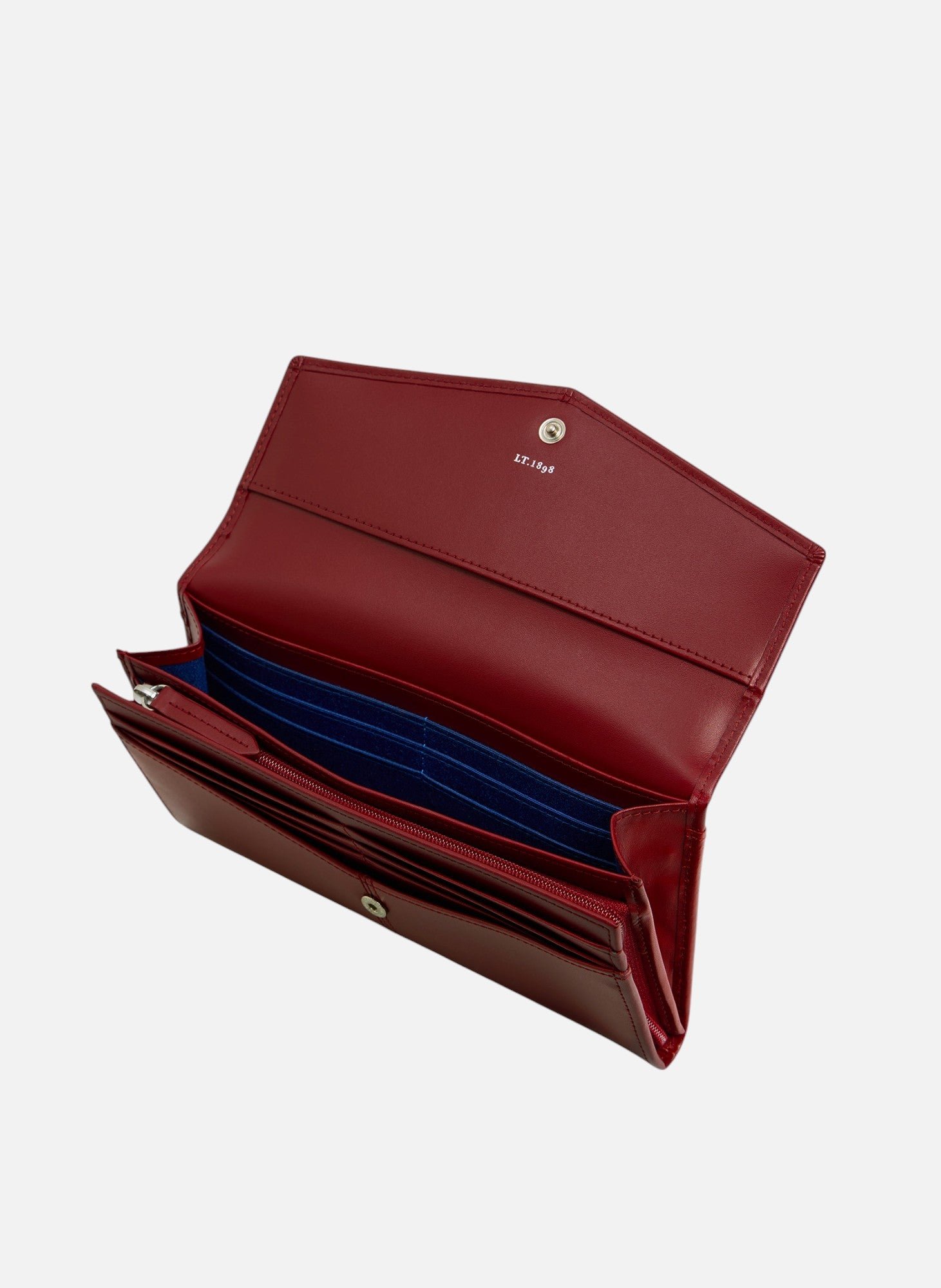 Grand portefeuille charlotte en cuir lisse LE TANNEUR Rouge