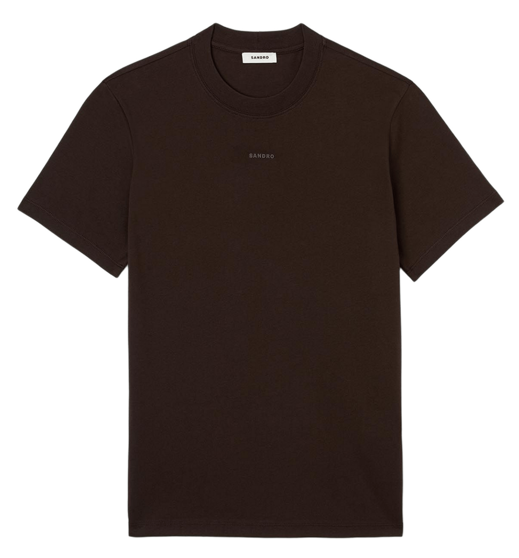 Tee-shirt droit en coton SANDRO Marron