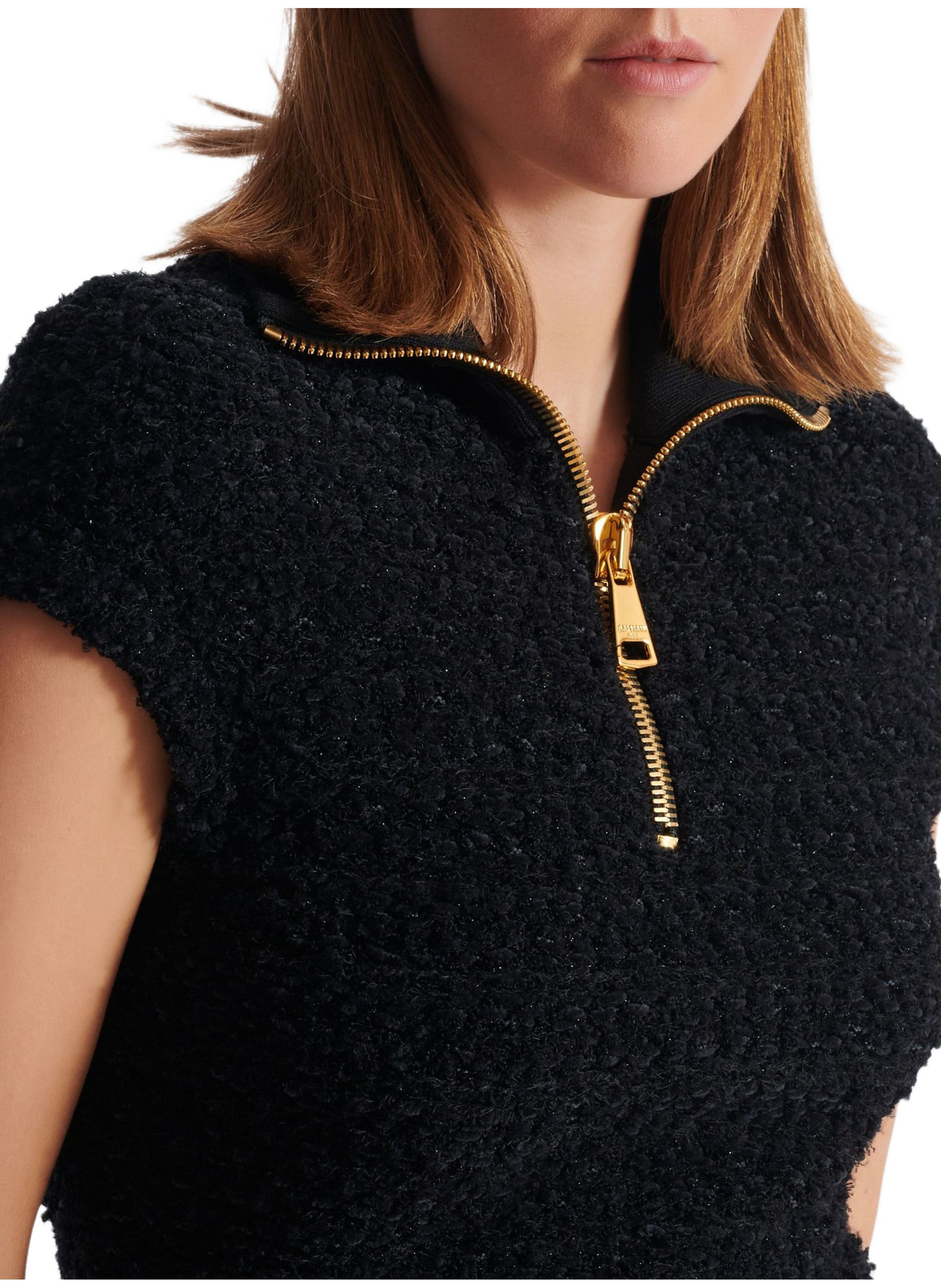 Top en tweed BALMAIN Noir