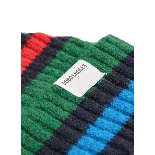 Bobo Choses Bonnet Rayé En Coton Mélangé In Multi