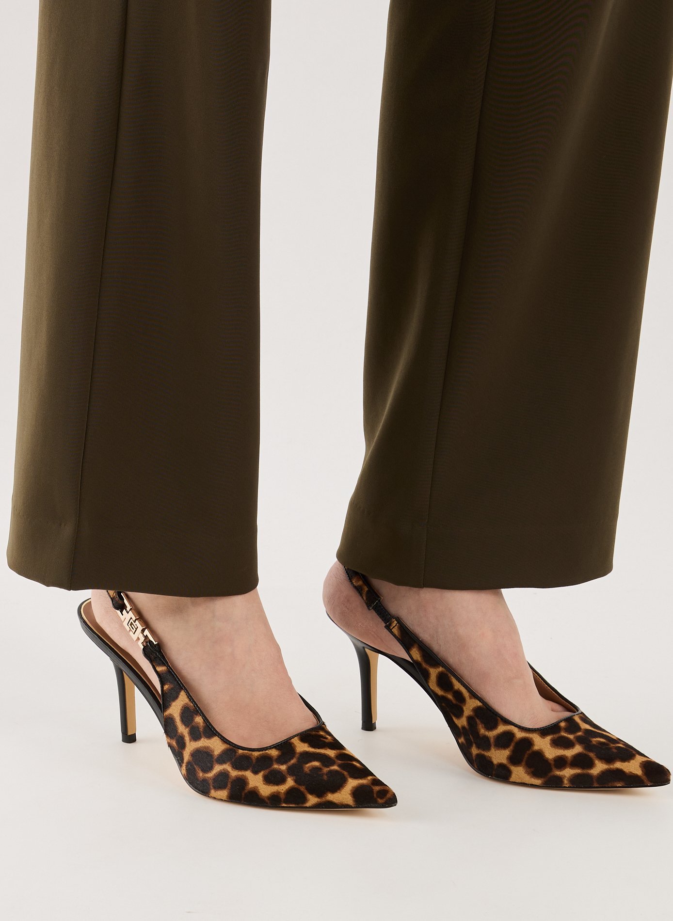 Slingback en cuir mélangé GUESS Marron