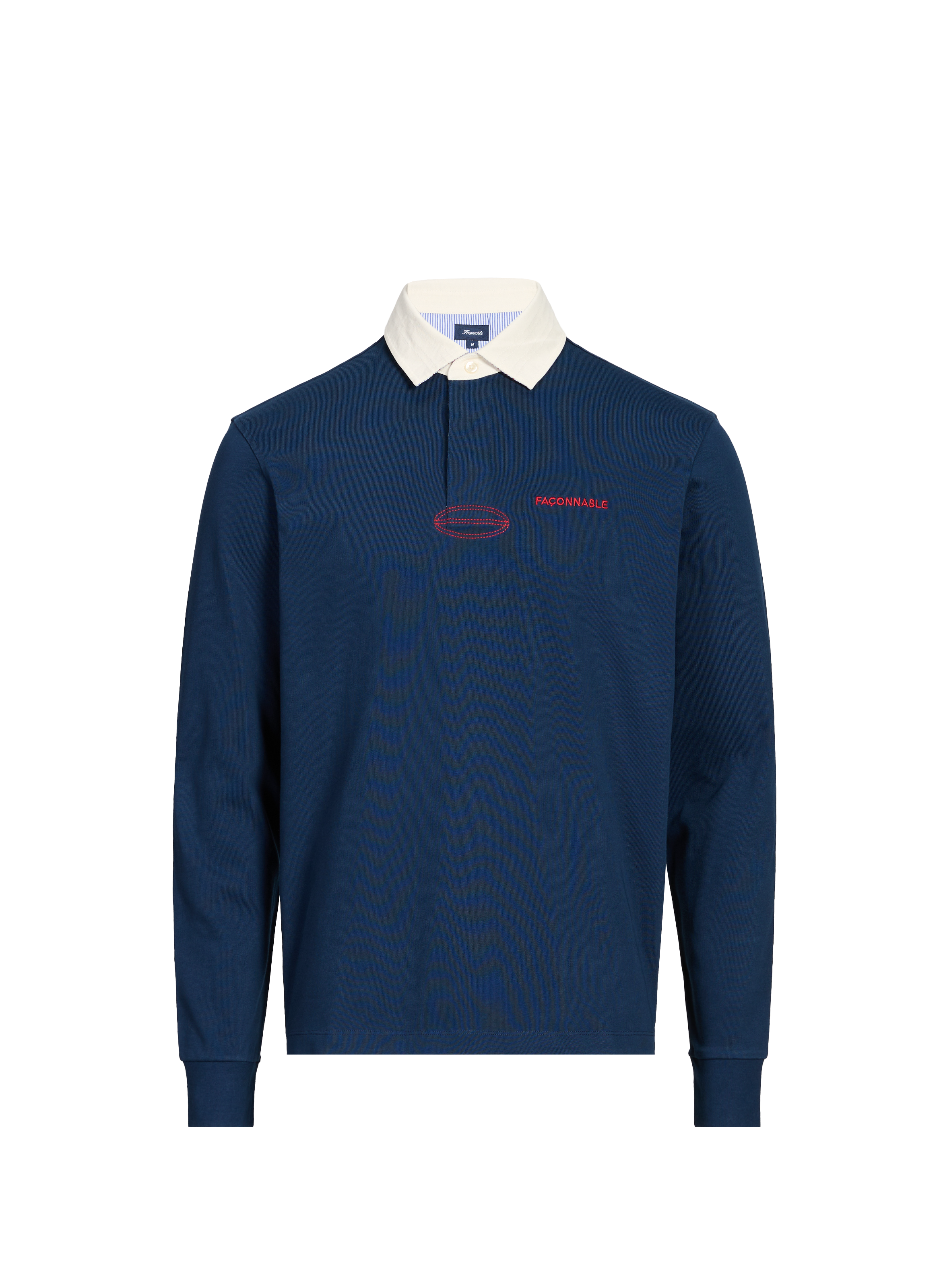 Long-sleeve cotton Polo shirt FACONNABLE Blue