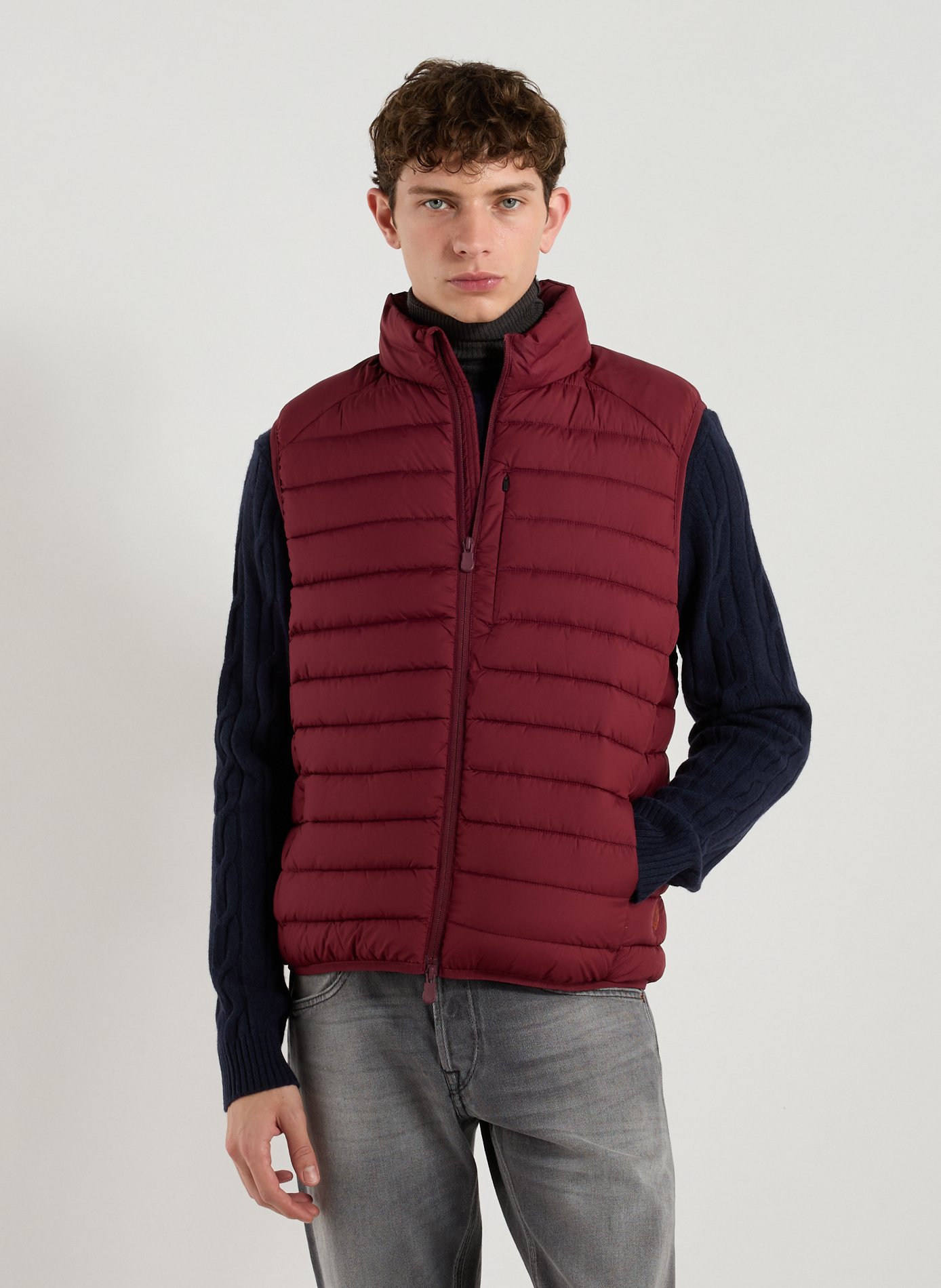 SAVE THE DUCK Quilted Sleeveless Puffer Jacket Red