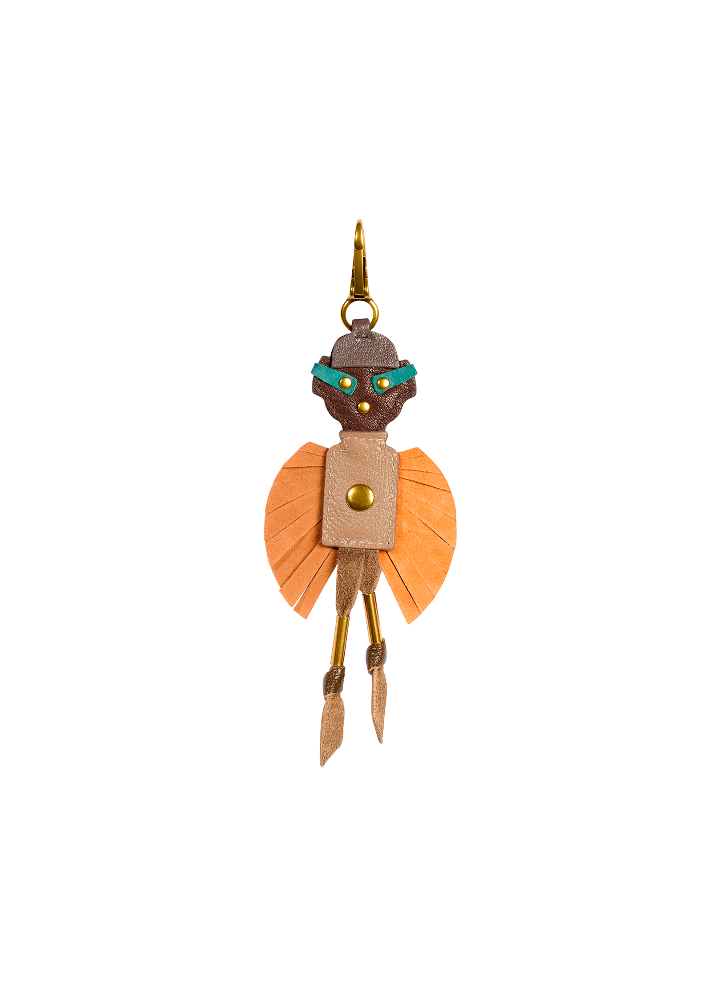 Leather keyring JÉRÔME DREYFUSS Brown