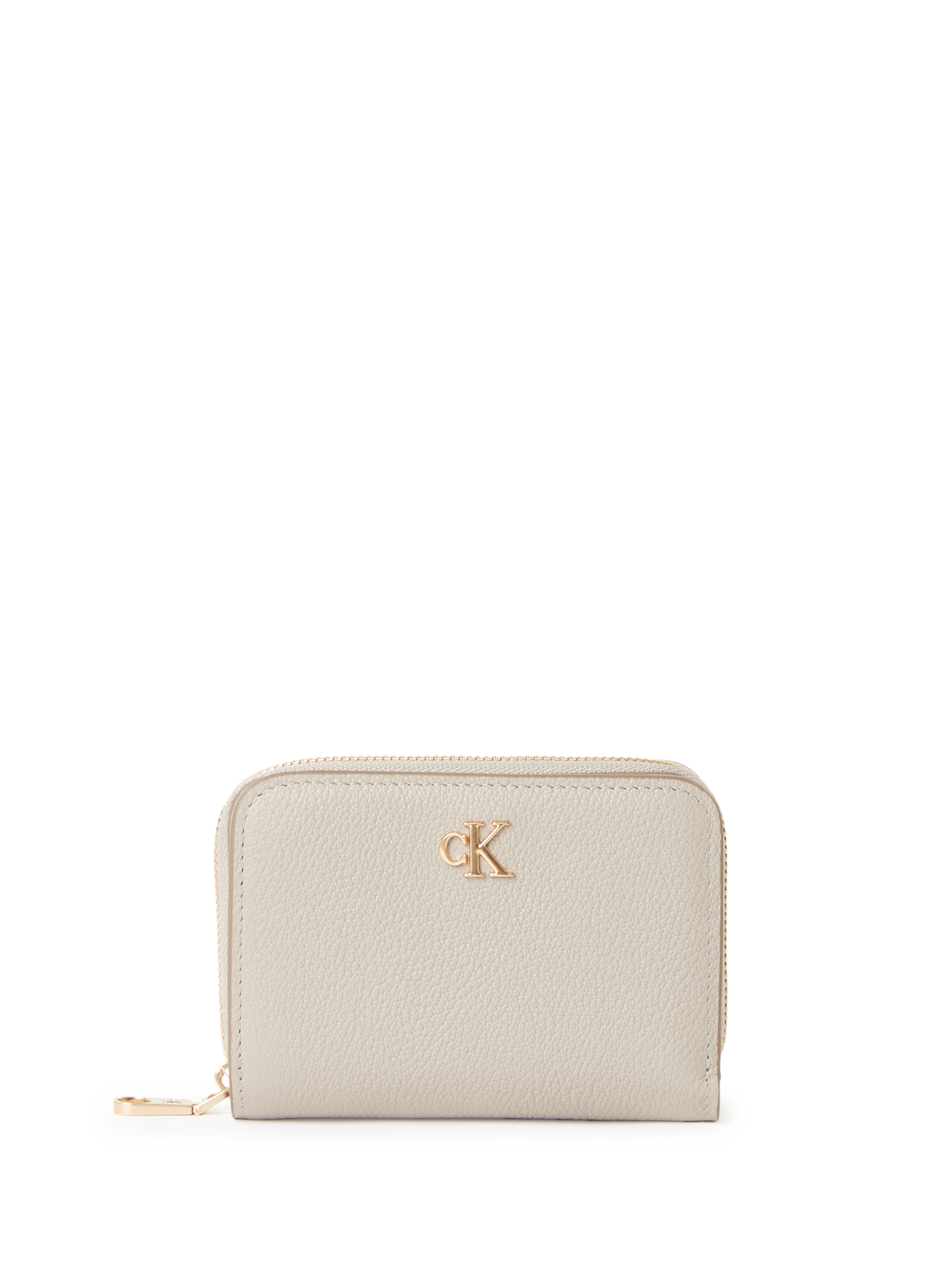 CALVIN KLEIN Leather Coin and Card Holder Brown