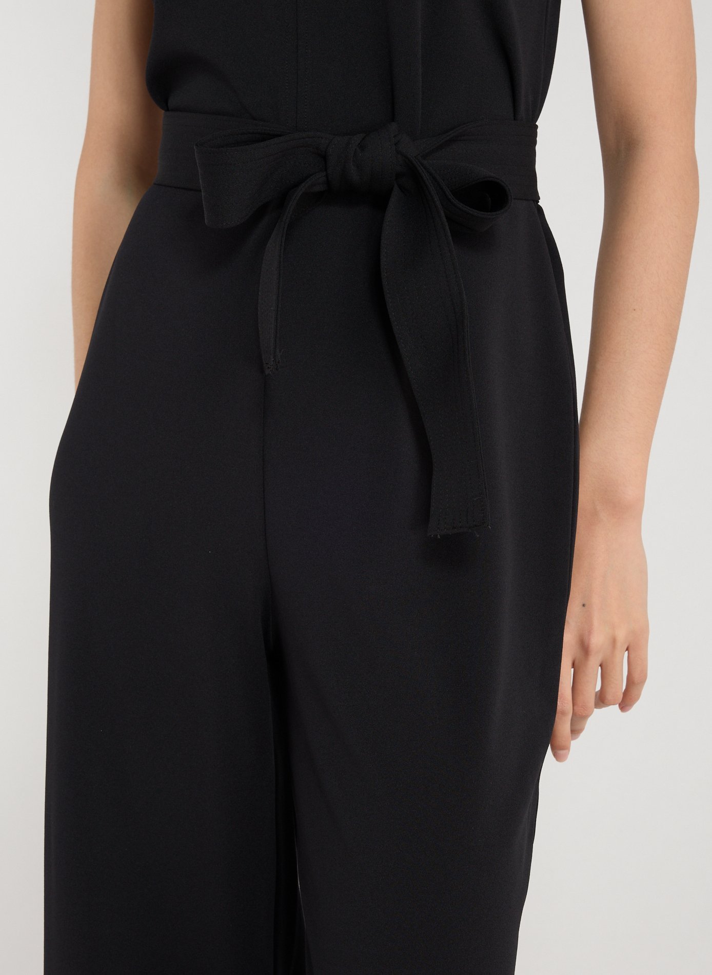 Combinaison longue à col en V CALVIN KLEIN Noir