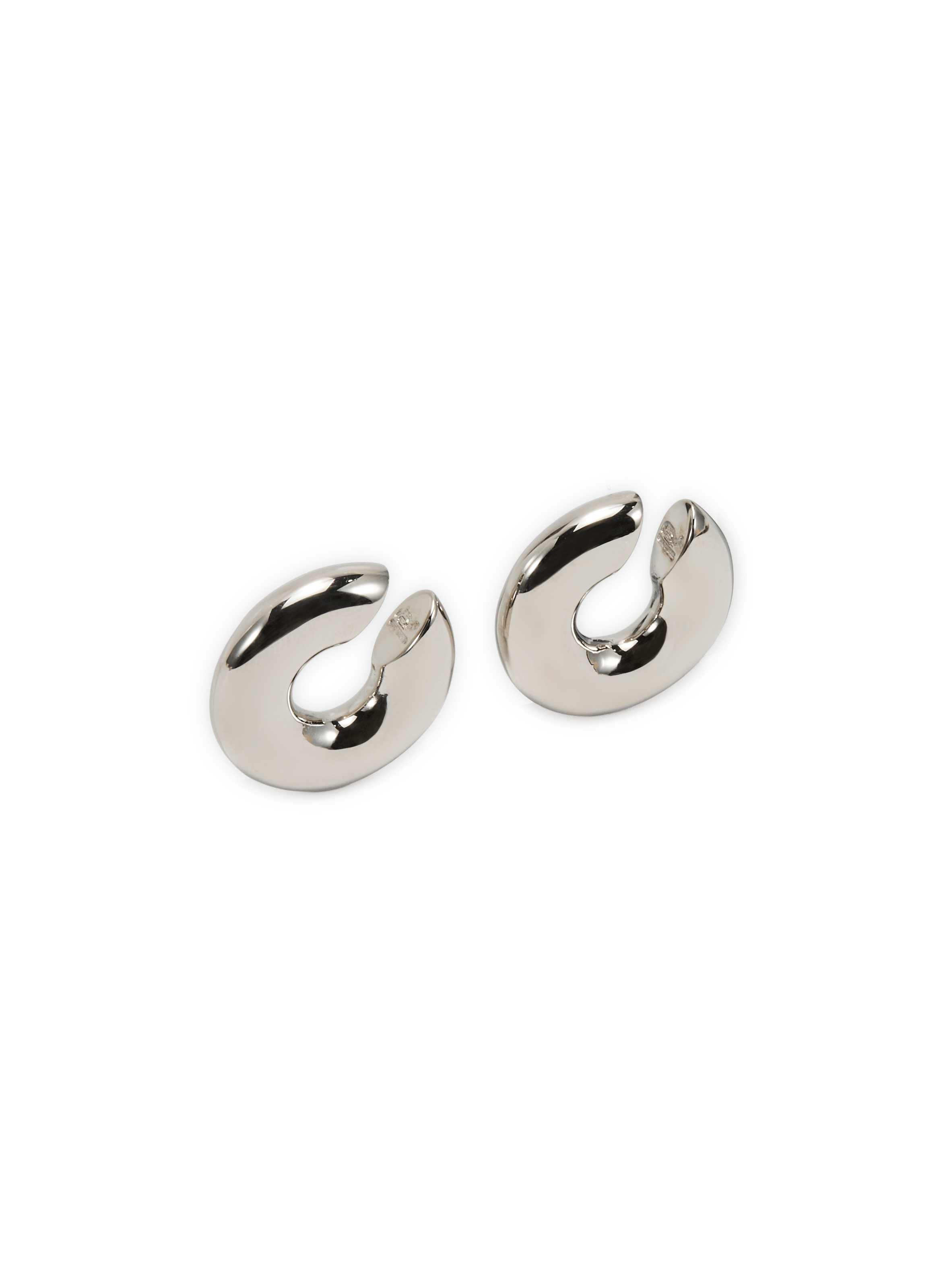 Set of two pairs of brass earrings RABANNE Silver