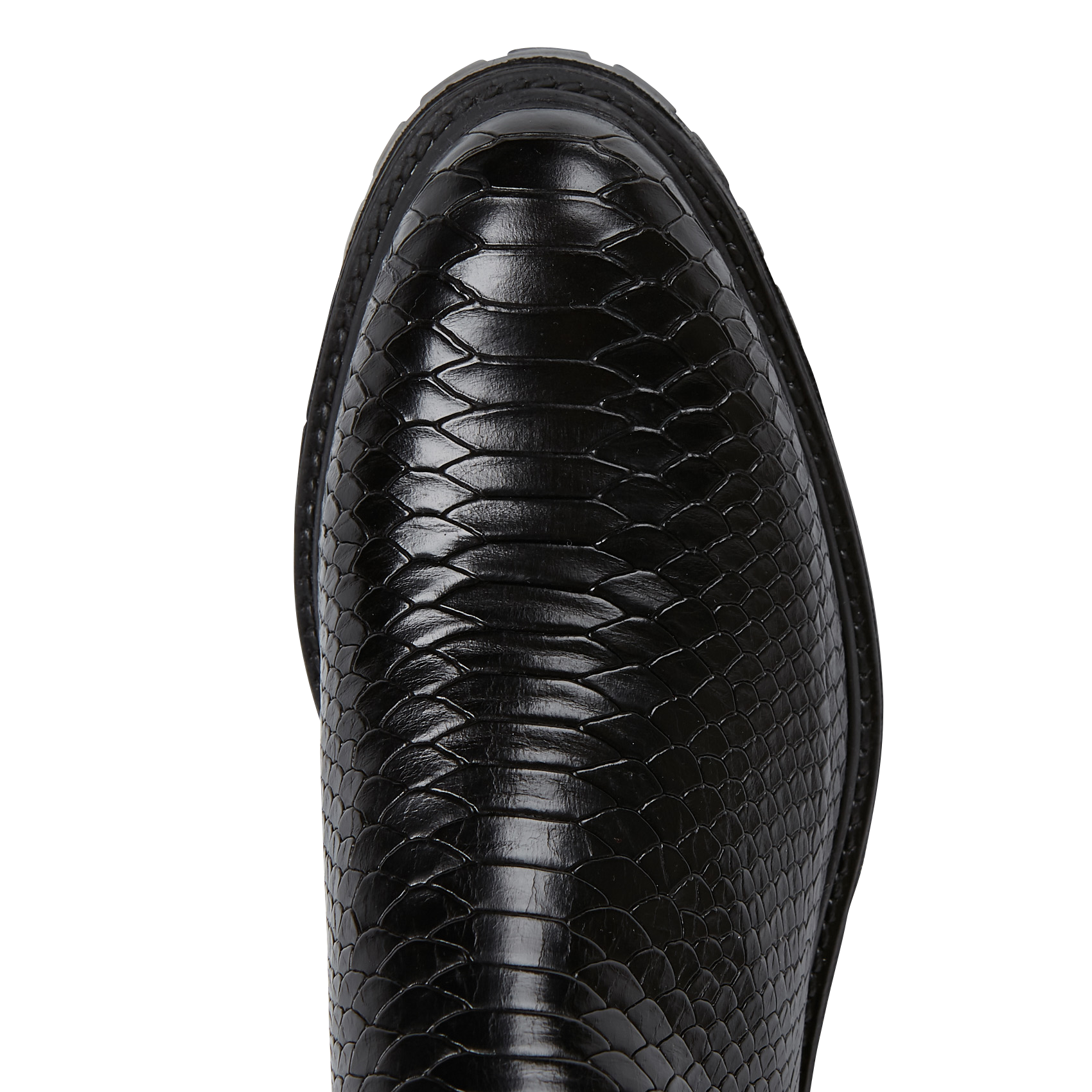 Bottines candide reptile en cuir imprimé serpent candide JONAK Noir