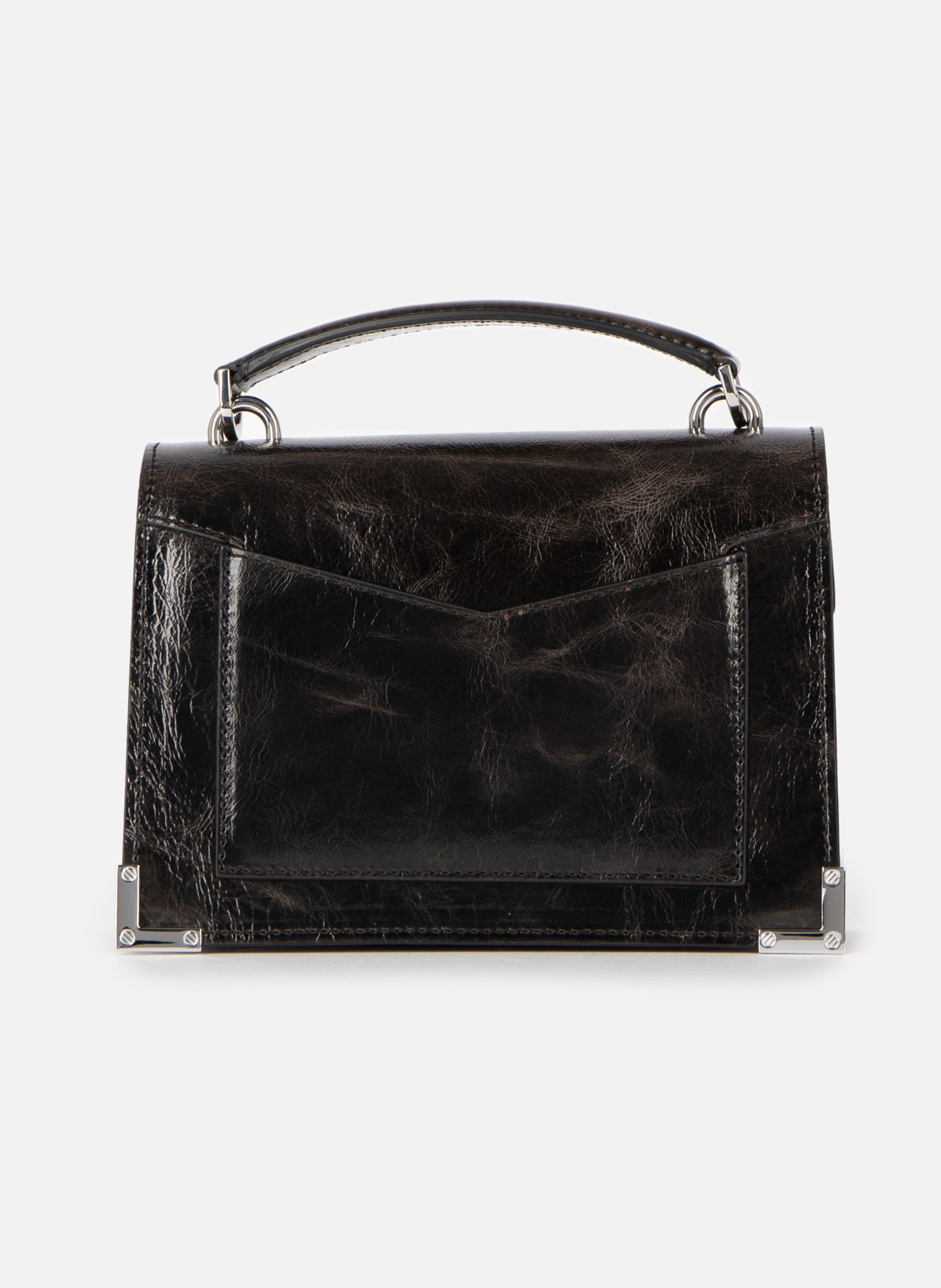 Sac emily en cuir craquelé THE KOOPLES Marron