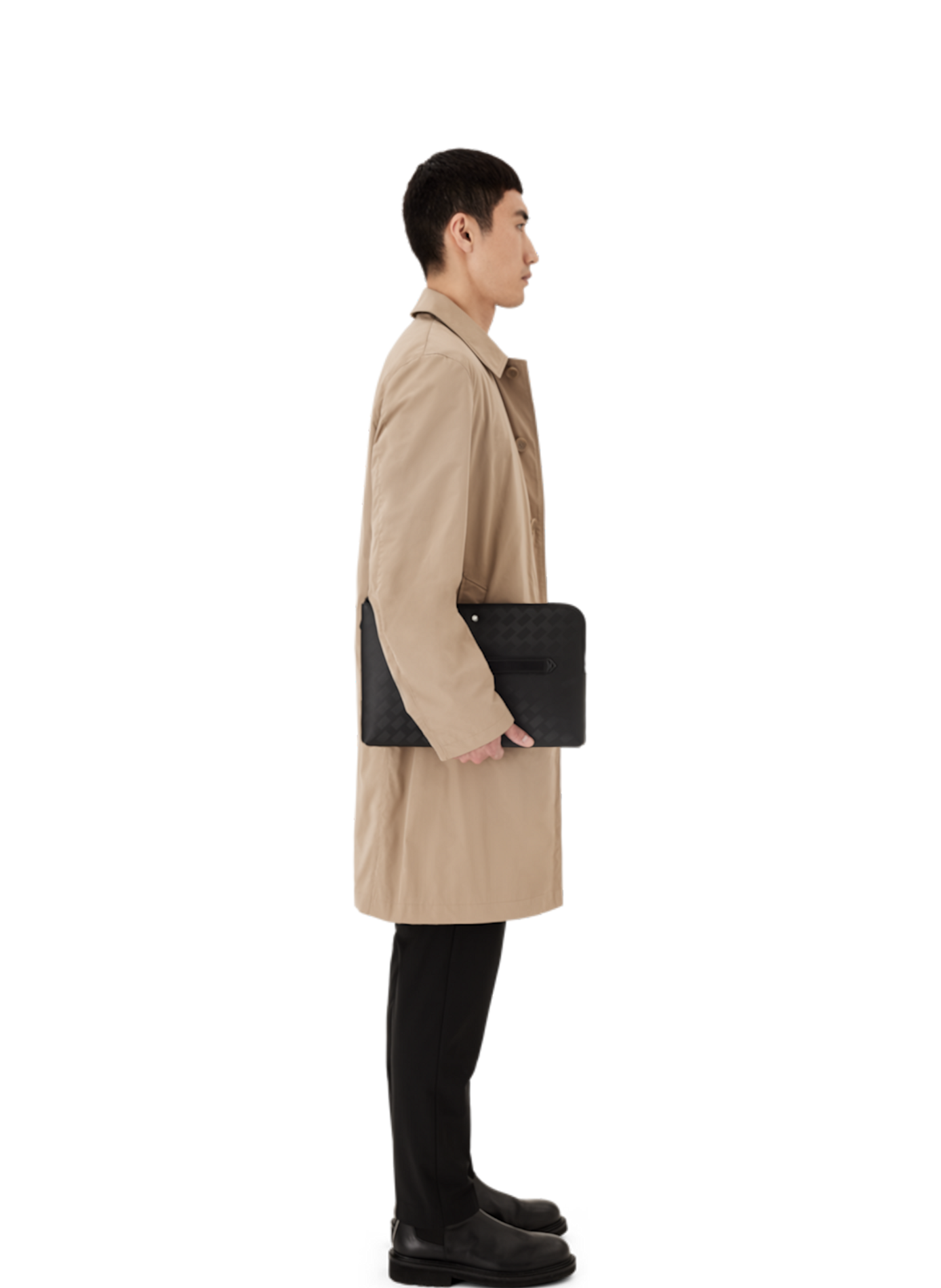 Pochette en cuir texturé MONTBLANC Noir