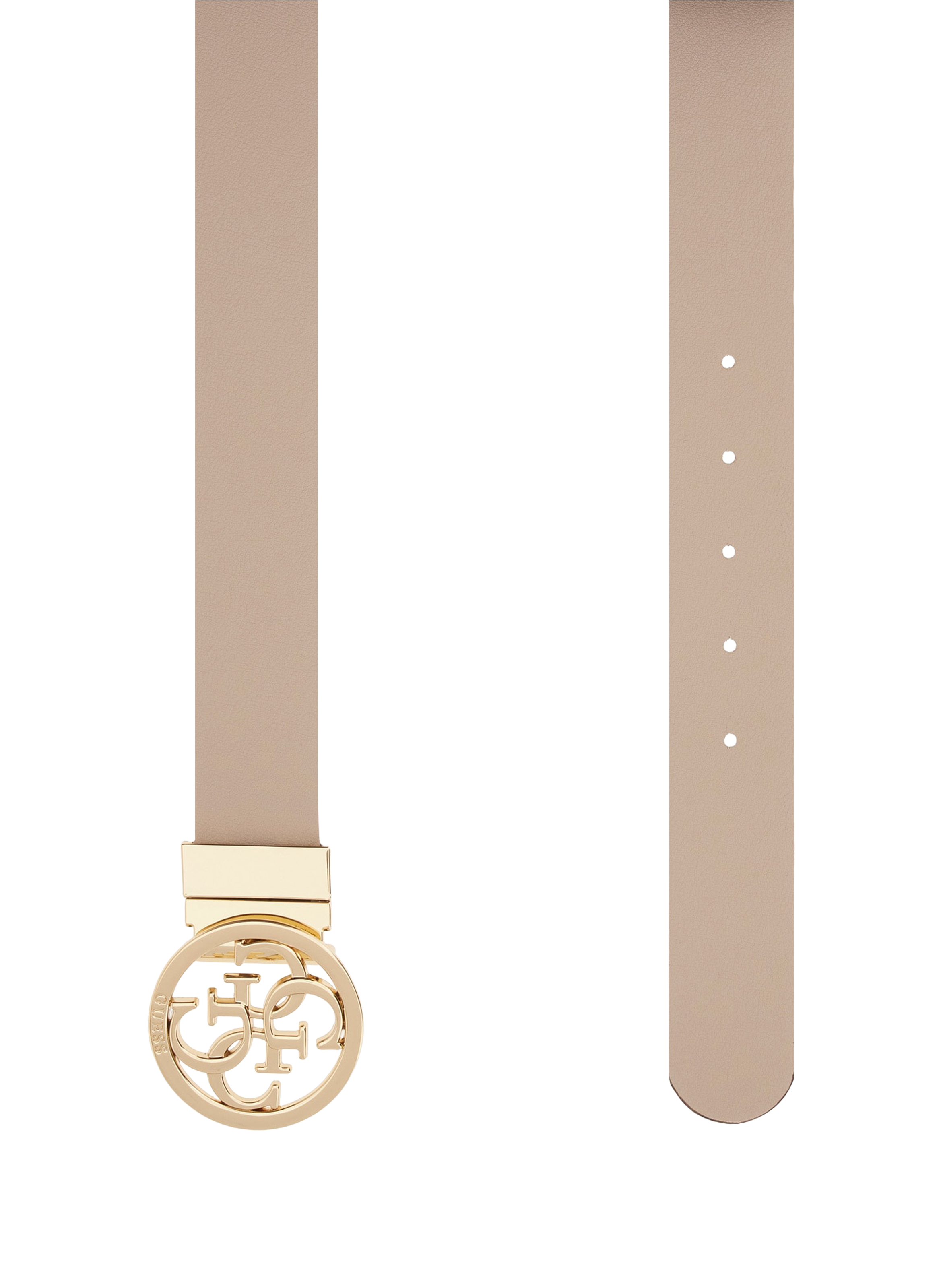 Ceinture imprimée effet cuir avec boucle logo GUESS Marron