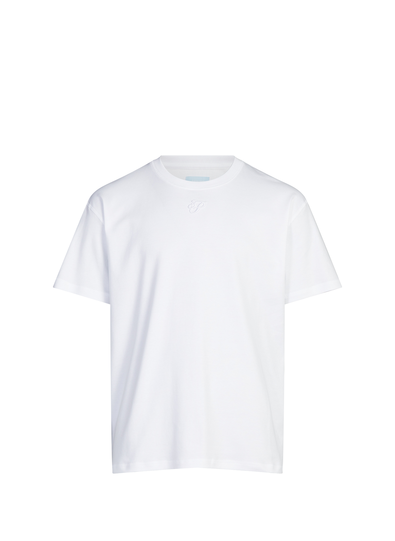 Straight round neck cotton t-shirt 3 PARADIS White