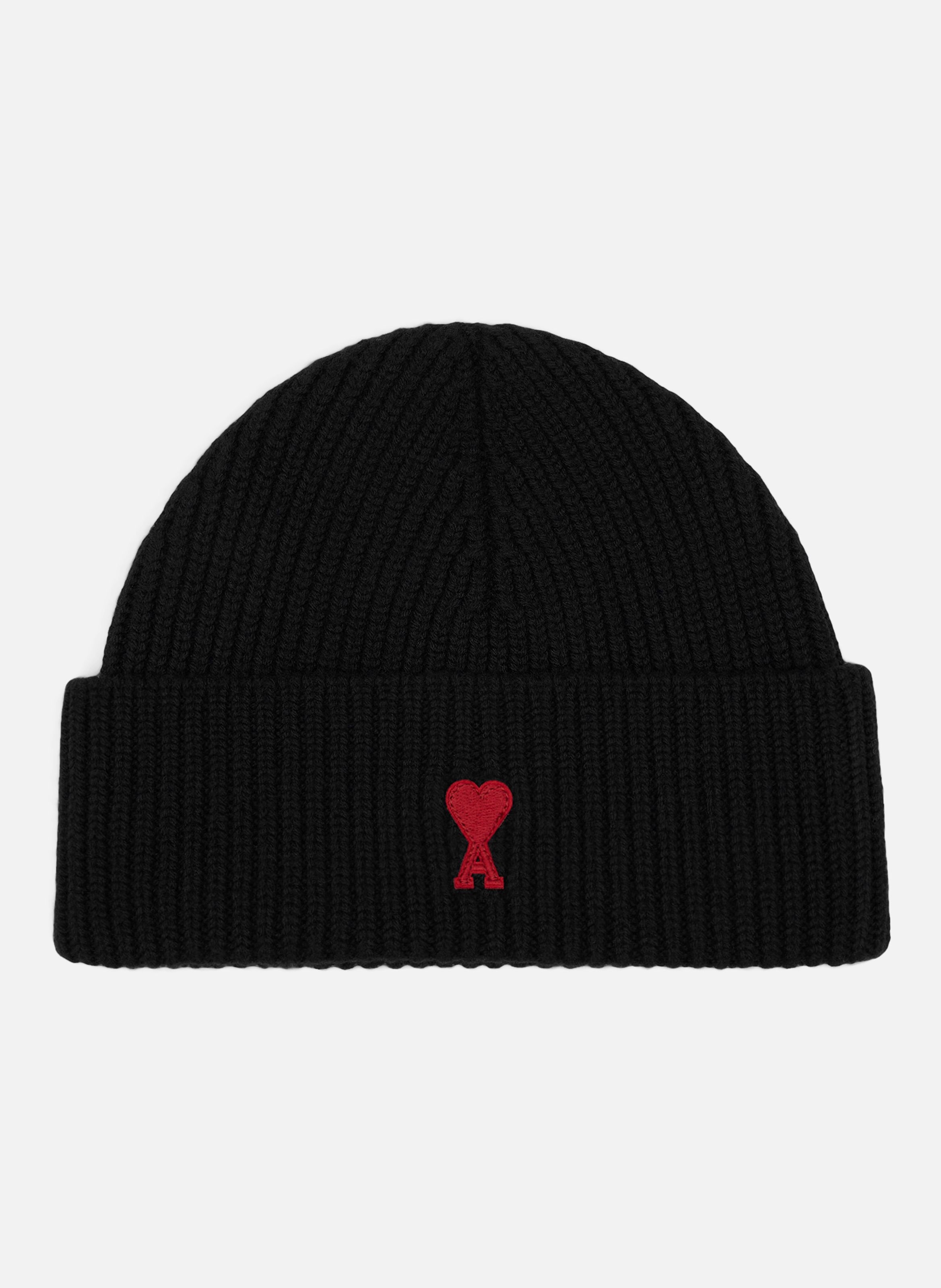 Bonnet Ami de Coeur Rouge unisexe AMI PARIS Noir