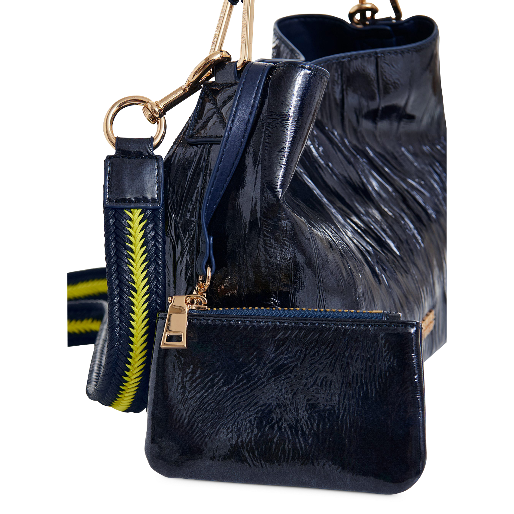 Sac bandoulière craquelé jhossi ESSENTIEL ANTWERP Noir