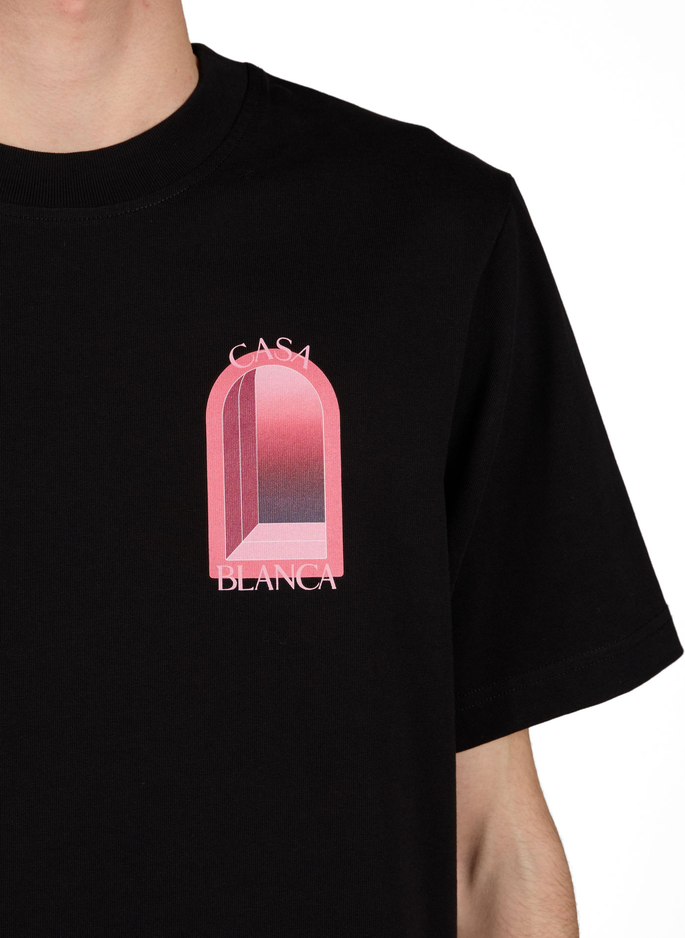 T-shirt imprimé à col rond en coton CASABLANCA PARIS Multicolore