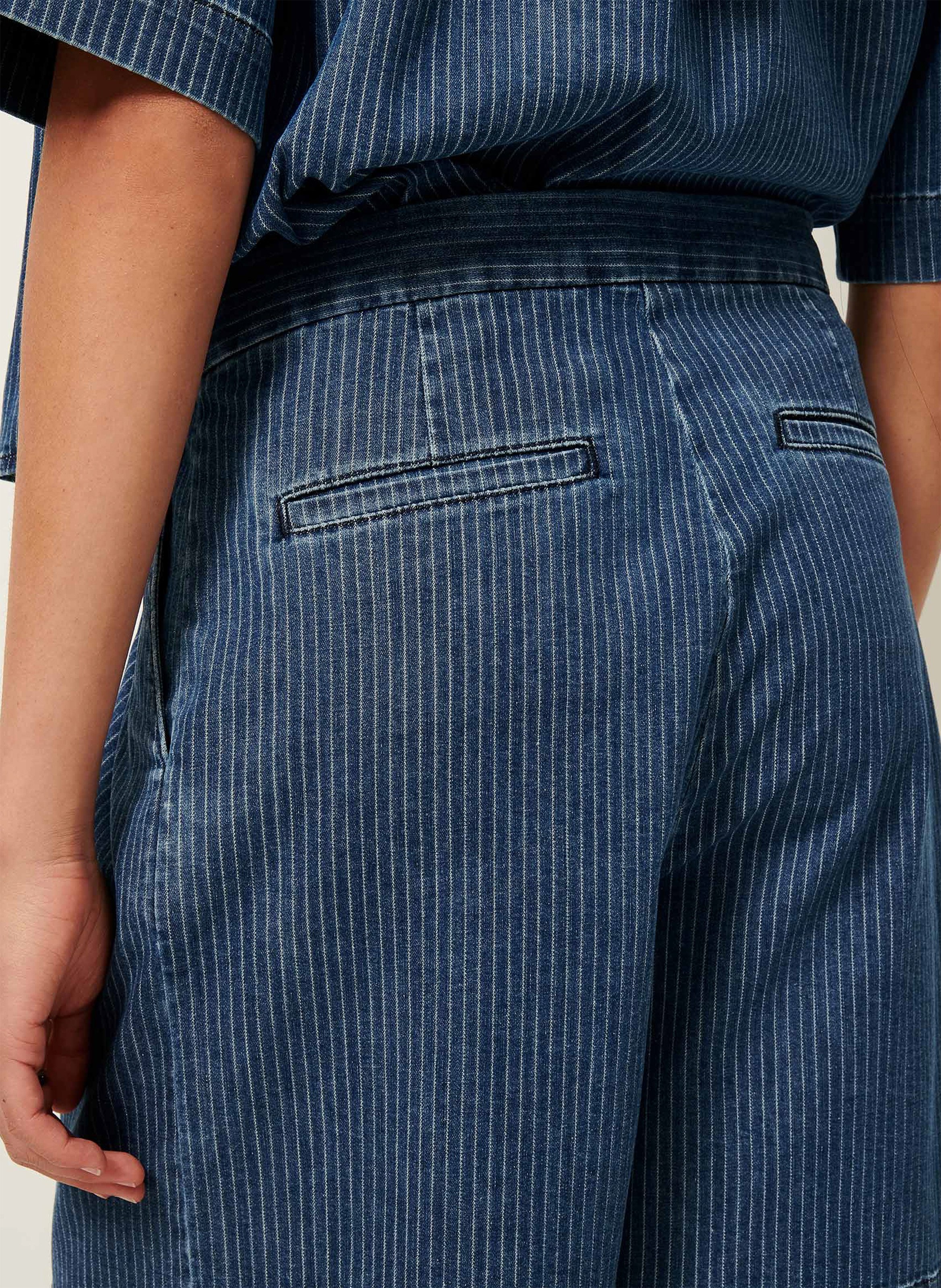 Bermuda large en coton mélangé santa port SESSUN Bleu