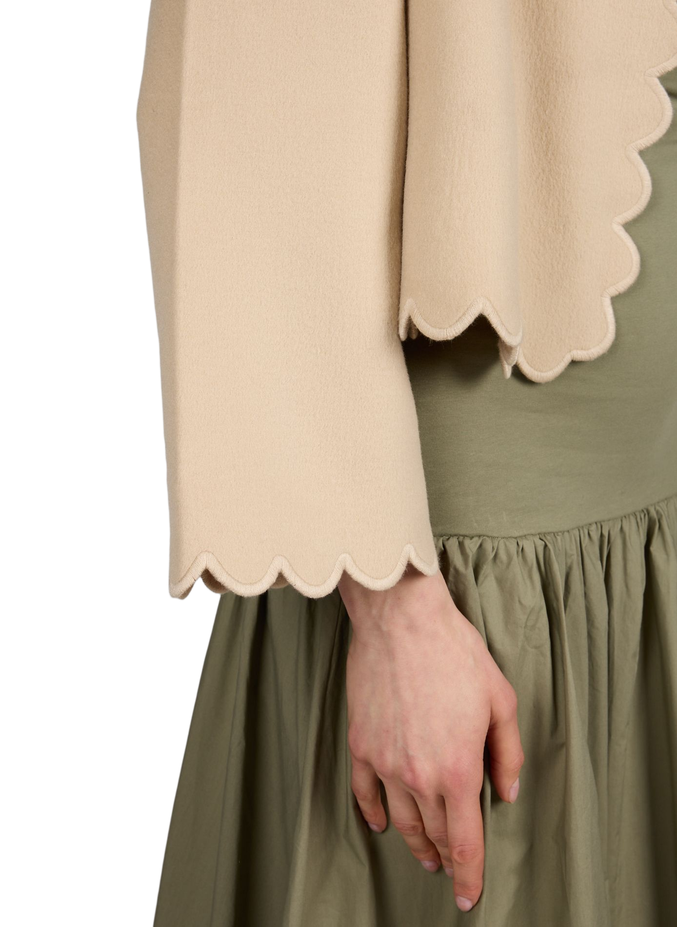 Veste en laine festonnée Vibetta BY MALENE BIRGER Beige
