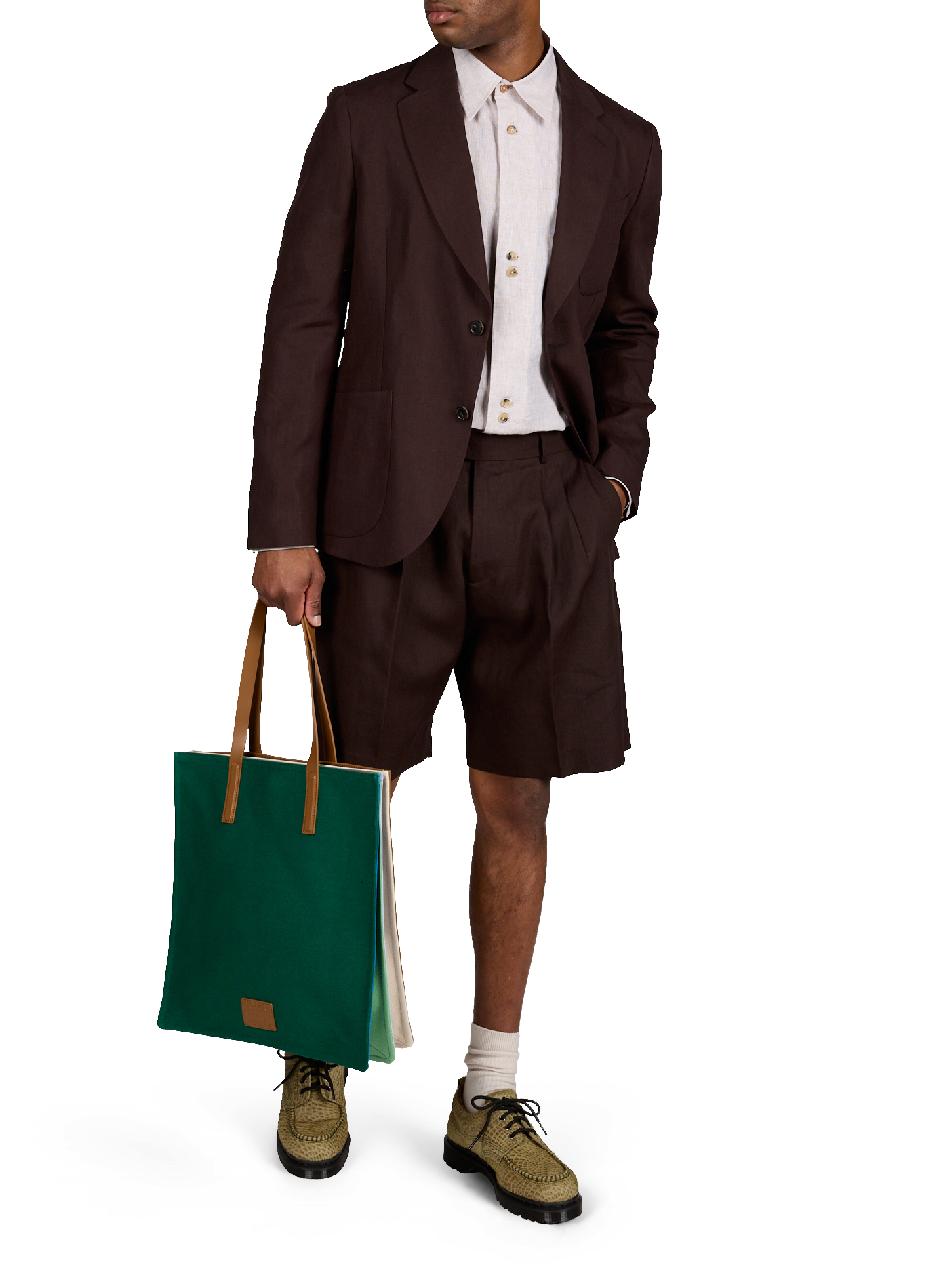 Straight linen suit jacket PAUL SMITH Purple