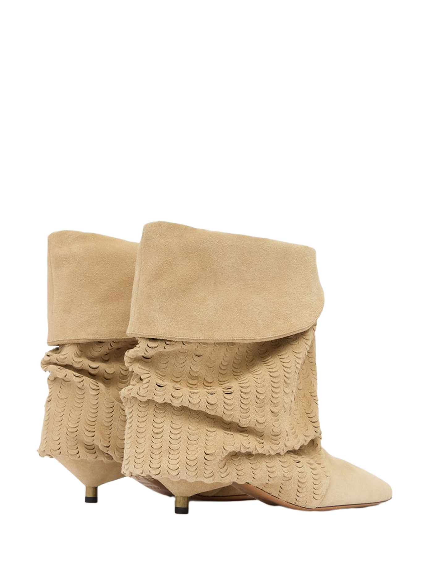 Perforated soft leather Edrik boots ISABEL MARANT Beige